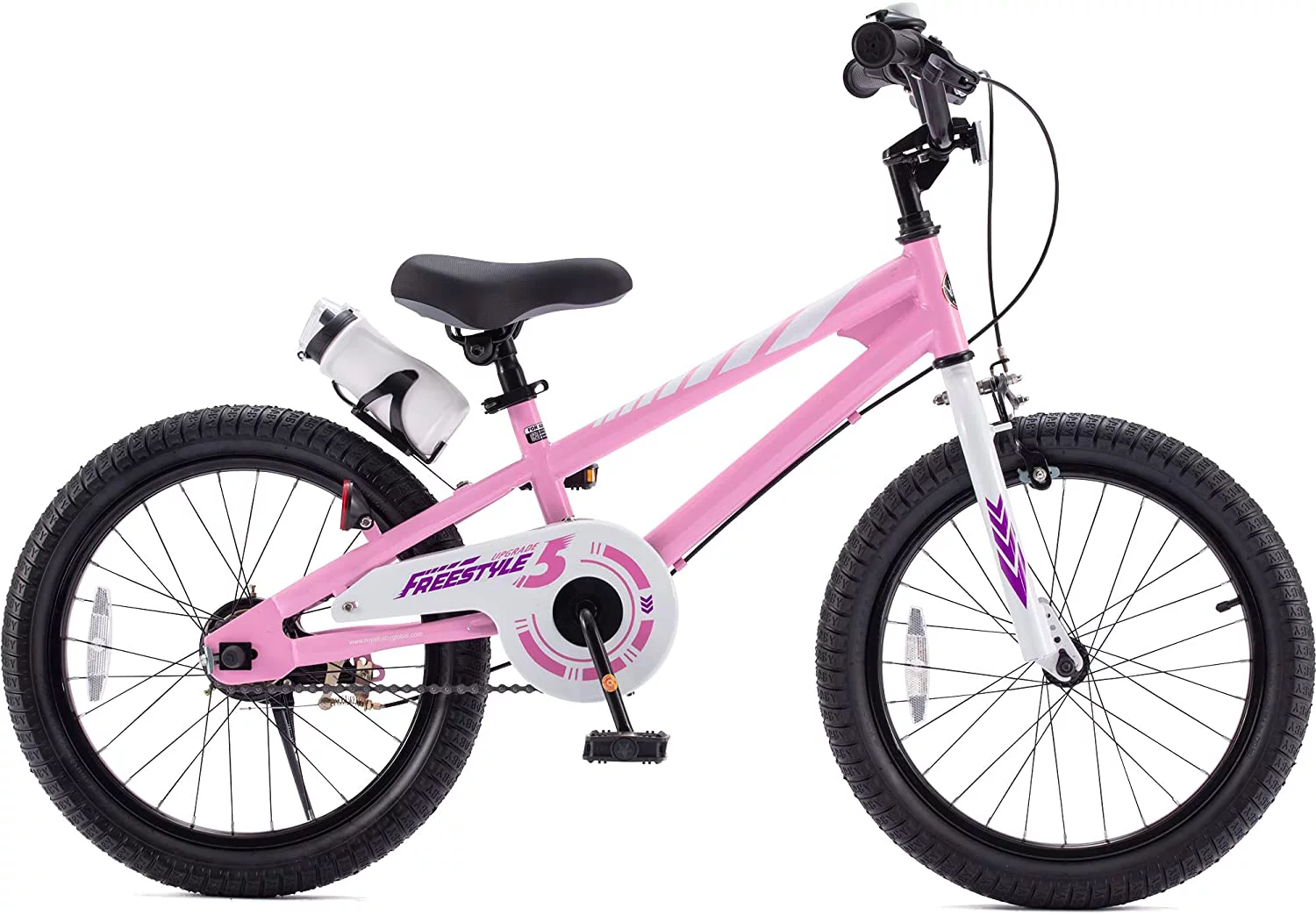 Royalbaby BMX Freestyle 18 In Kid's, Boys and Girls Bike with Two Hand Brakes, Blue - Womvr