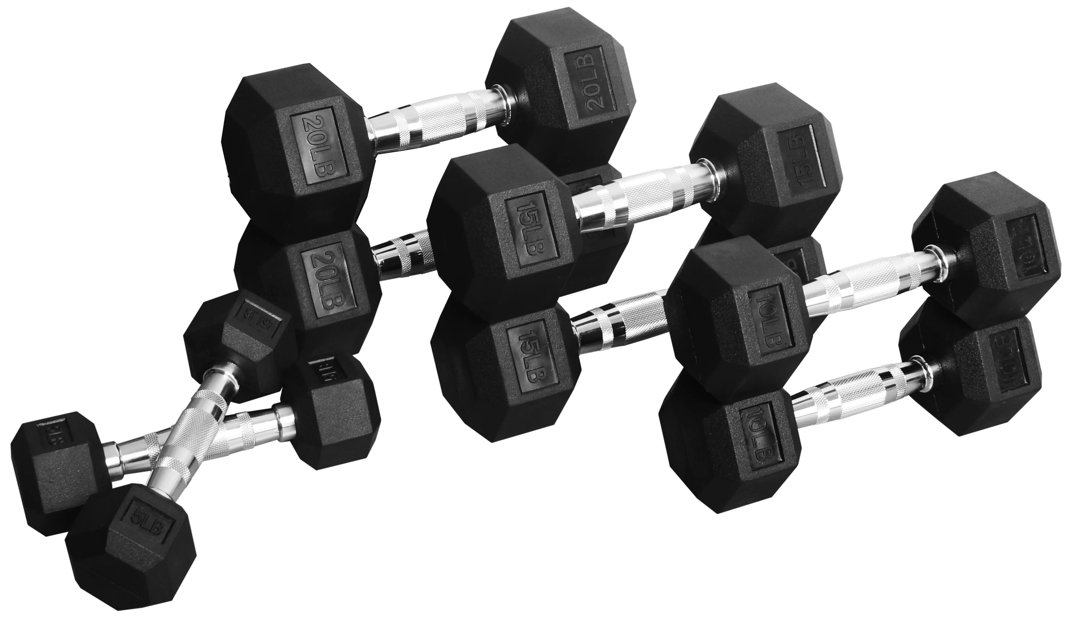 BalanceFrom 100 LB Dumbbell Set, Pairs of 5 lb, 10 lb, 15 lb and 20 lb - Womvr