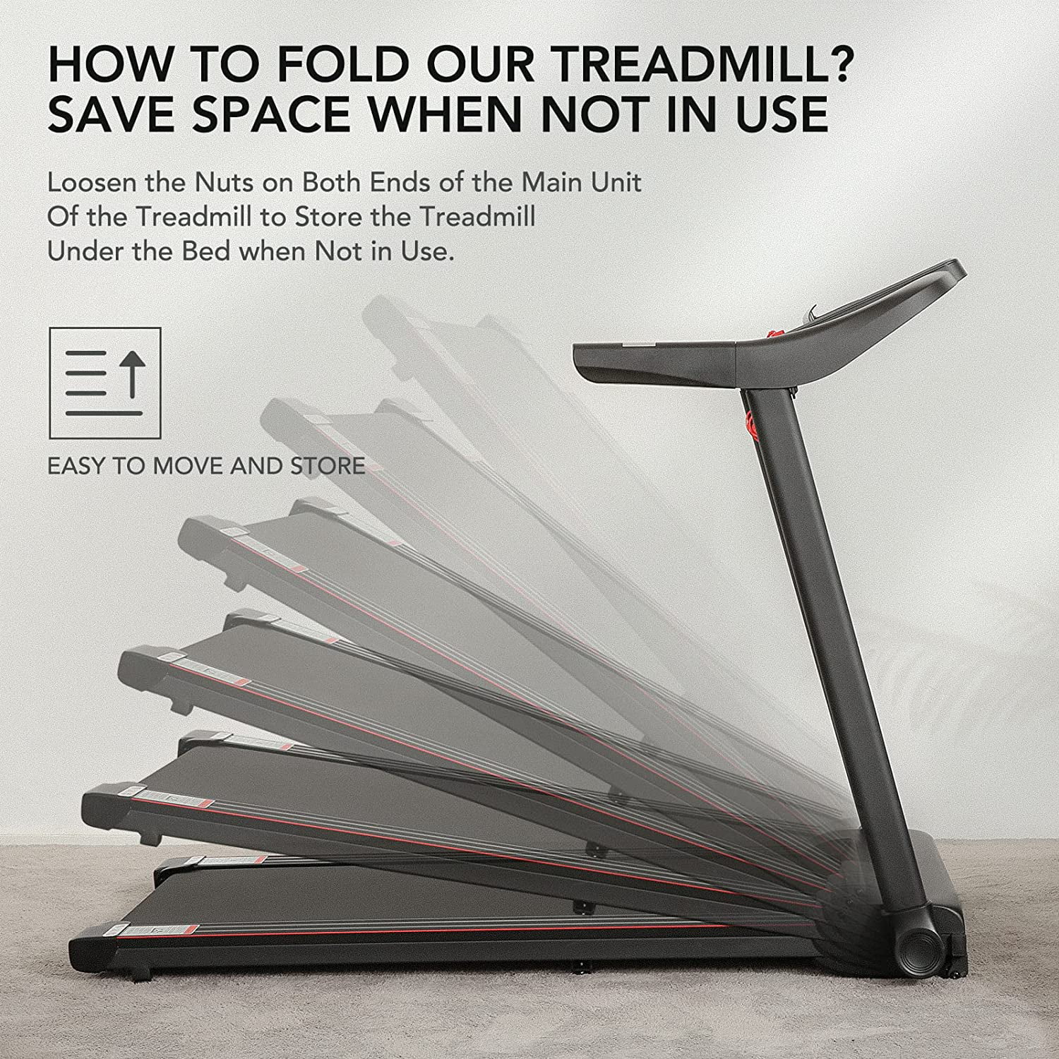 Treadmill Electric Voice Control Treadmill Running Machine Motorized with Bluetooth Connectivity 7.5 MPH for Home Use - Womvr