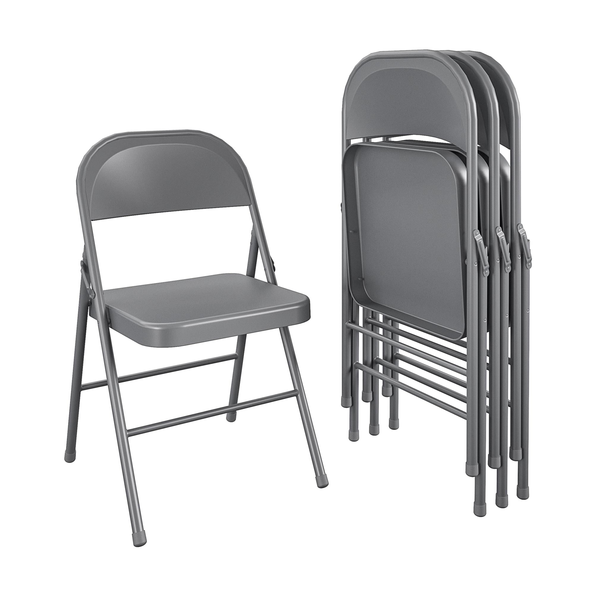 Mainstays Steel Folding Chair In Grey Color - Womvr