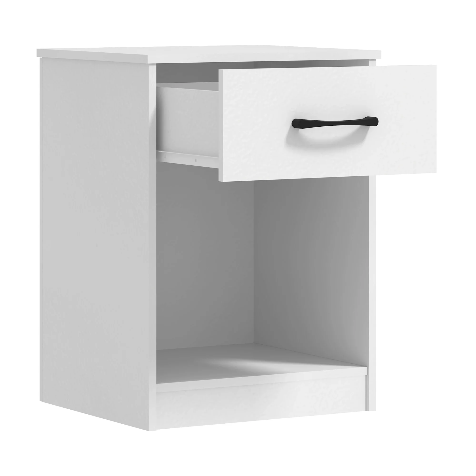 Mainstays Ardent Nightstand with 1 Drawer, White - Womvr