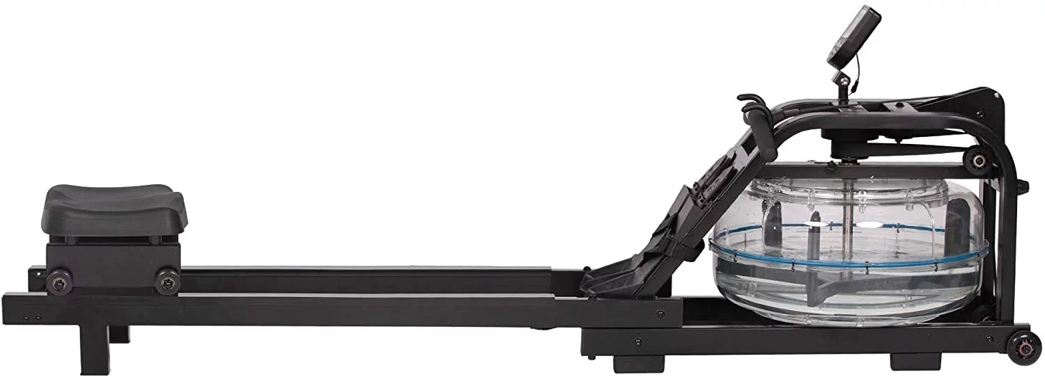 Karmas Product Rowing Machine with LCD Monitor for Home/Gym, 330 lbs Weight Capacity, Adjustable, Space Saving, Mobile, Double Track Indoor Rower Fitness - Womvr
