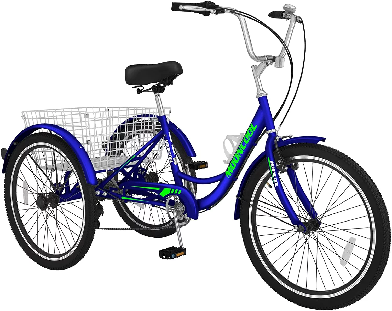 MOONCOOL Adult Tricycles, 3 Wheel 7 Speed Trikes, 20/24/26 inch Adult Trikes 3 Wheeled Bike with Basket for Seniors, Women, Men - Womvr