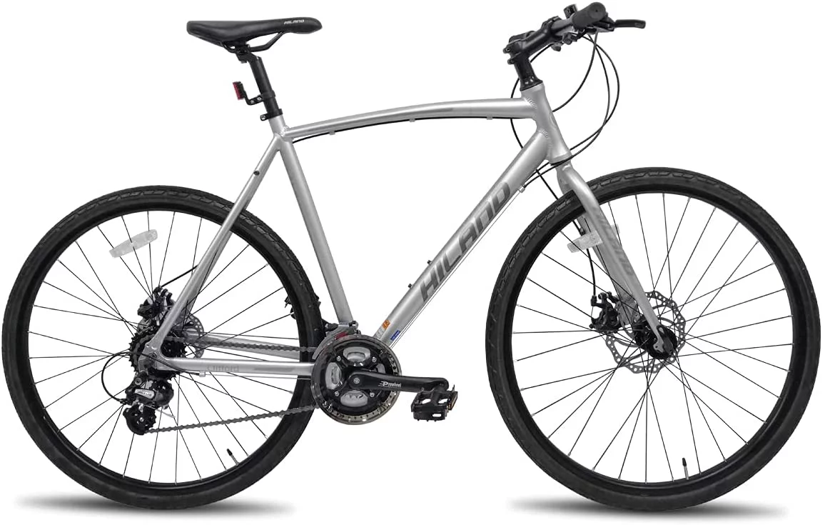 Hiland Road Bike Hybrid Bike Aluminum Frame 700C 24 speeds with Disc Brake - Womvr