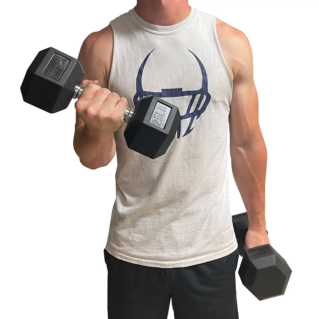 Fitness First Rubber Hex Dumbbell Pairs, 25 lbs. Pair - Womvr