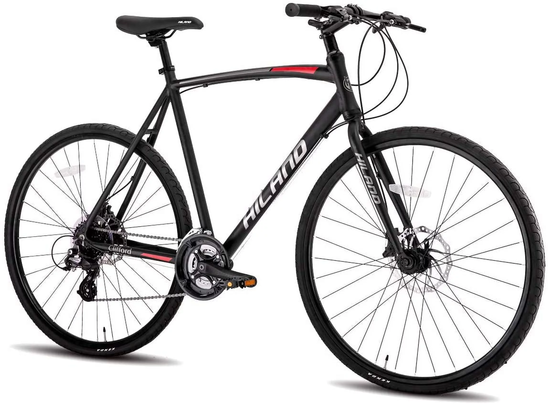 Hiland Road Bike Hybrid Bike Aluminum Frame 700C 24 speeds with Disc Brake - Womvr