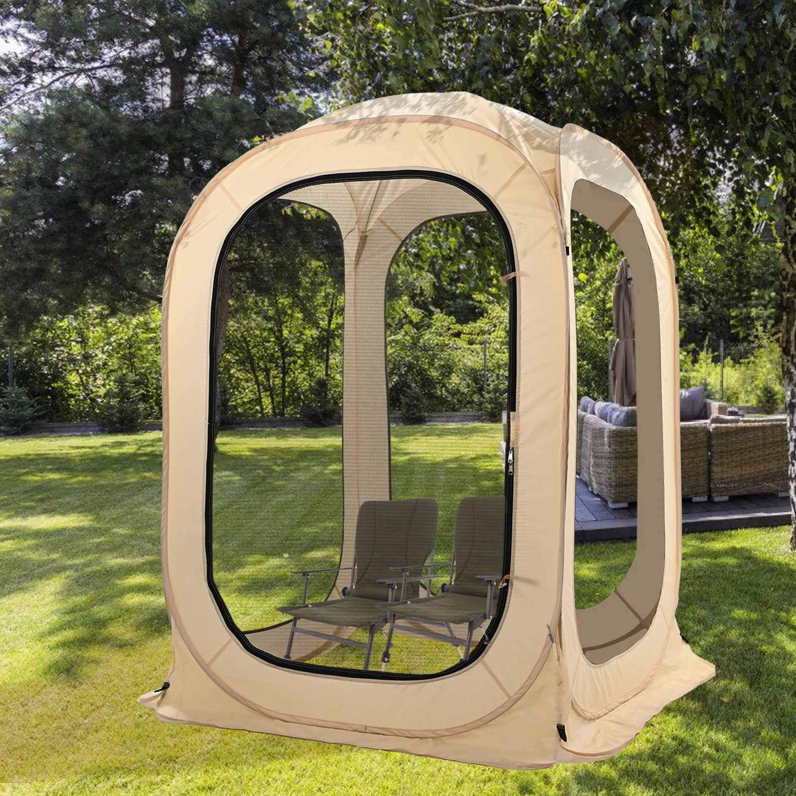 NAIZEA Instant Pop-Up Sports Mesh Tent, Outdoor Screen House Tent - Womvr