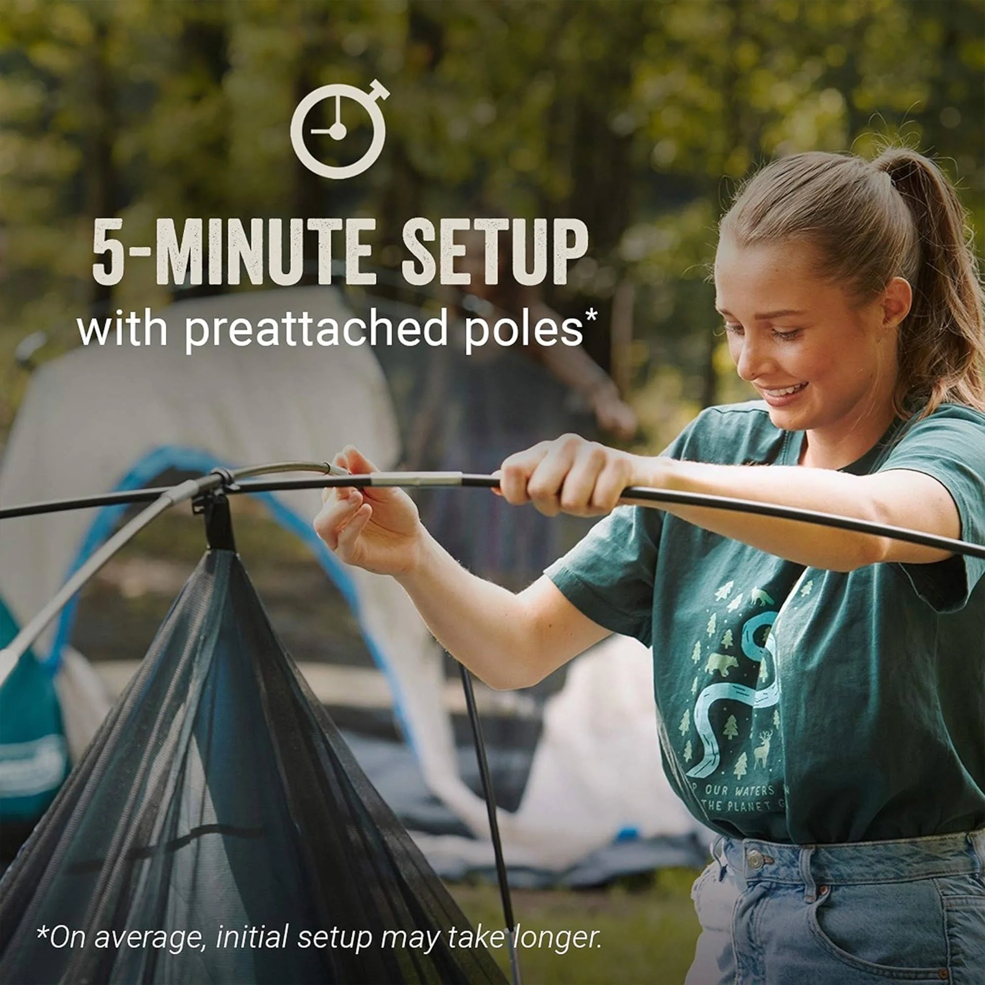 Coleman Skydome 6 Person Camping Tent with Screen Room and Bag, Rock Gray - Womvr