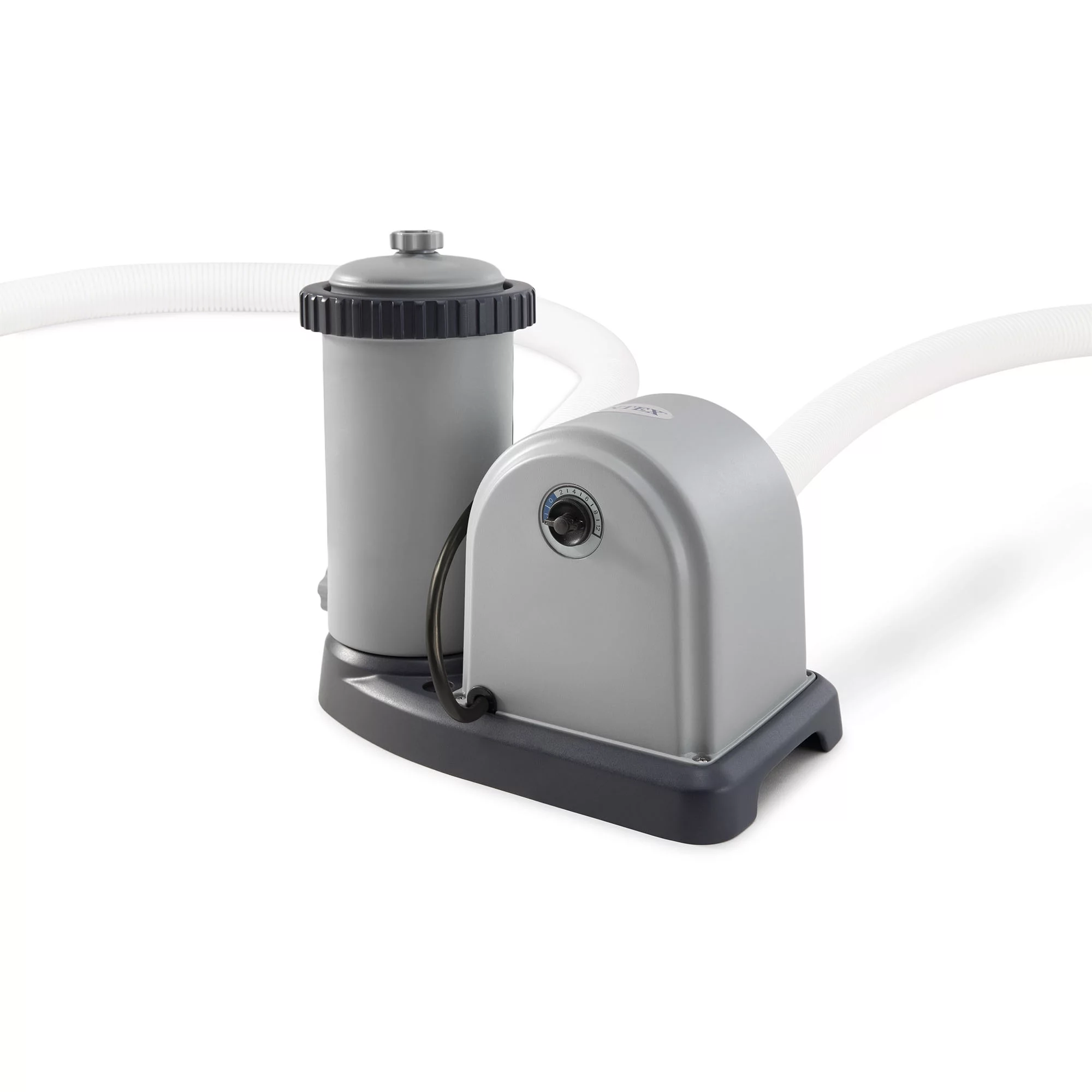 Intex 26795EH Prism Frame 16.5ft x 9ft x 48in Outdoor Above Ground Oval Pool Set with Pump, Cover and Ladder, Gray - Womvr