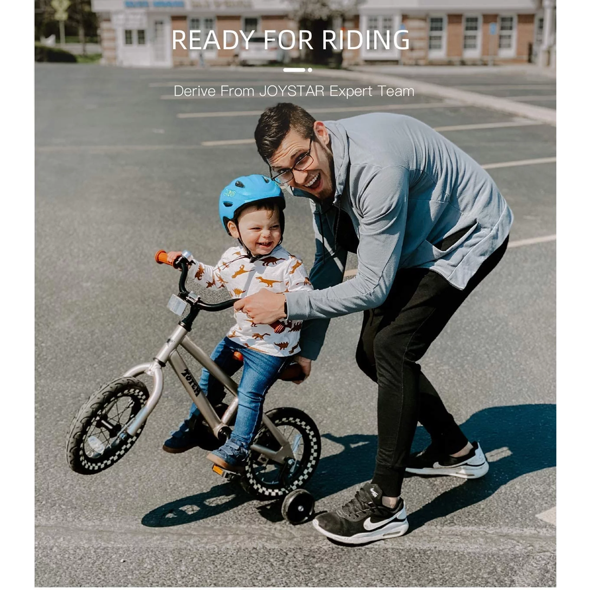 JOYSTAR Totem Series 16in Bike w/ Training Wheels & Kickstand, Mint Green - Womvr