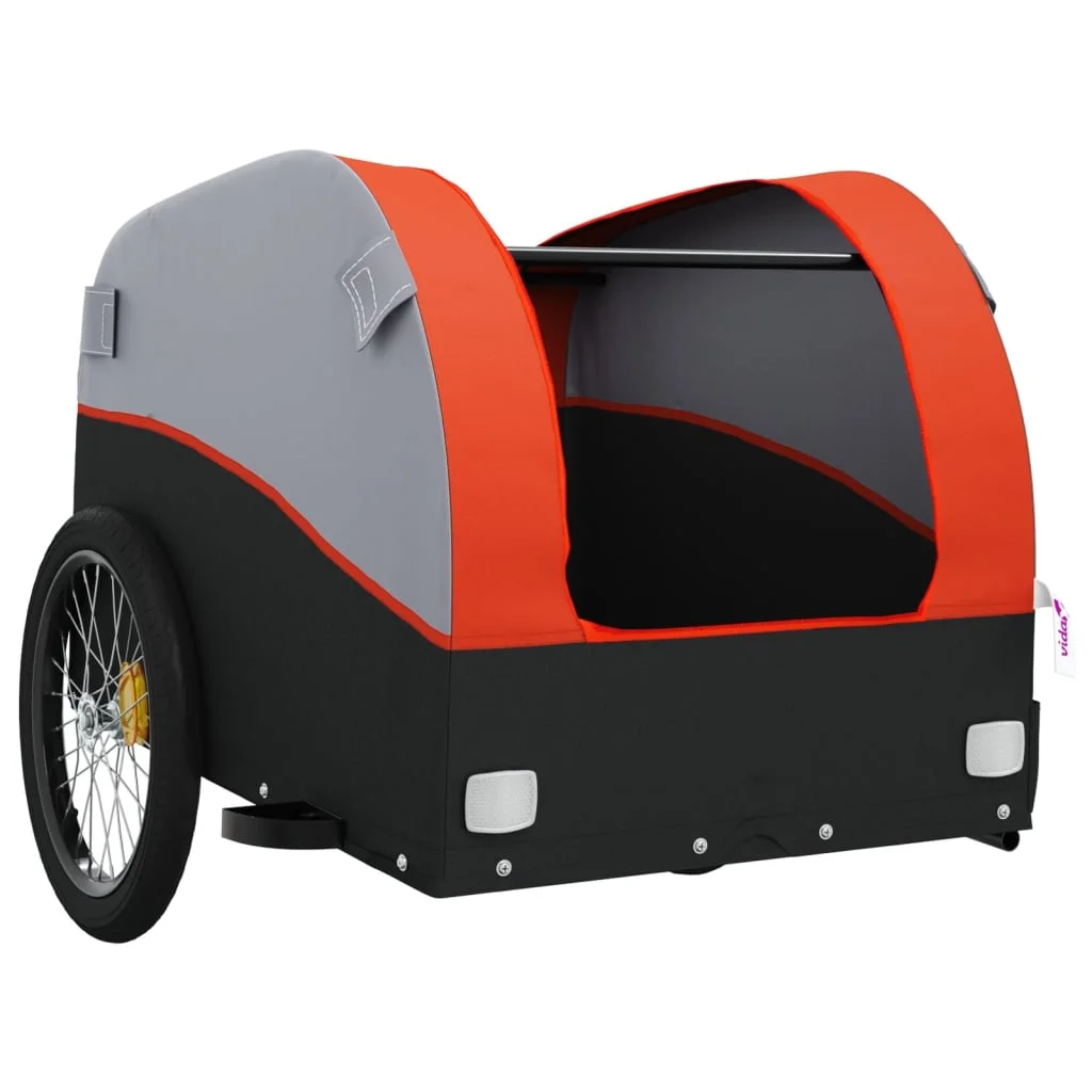 vidaXL Bike Trailer Kids Bicycle Cargo Wagon Buggy Carriage Cycle Trailer Iron - Womvr