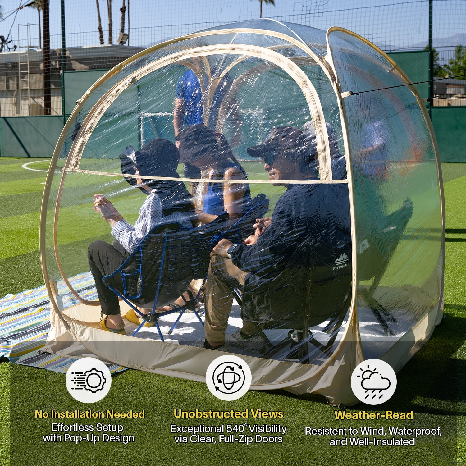 Pop-Up Weatherproof Sport Pod Tent for Camping, Fishing, and Shelter - Womvr