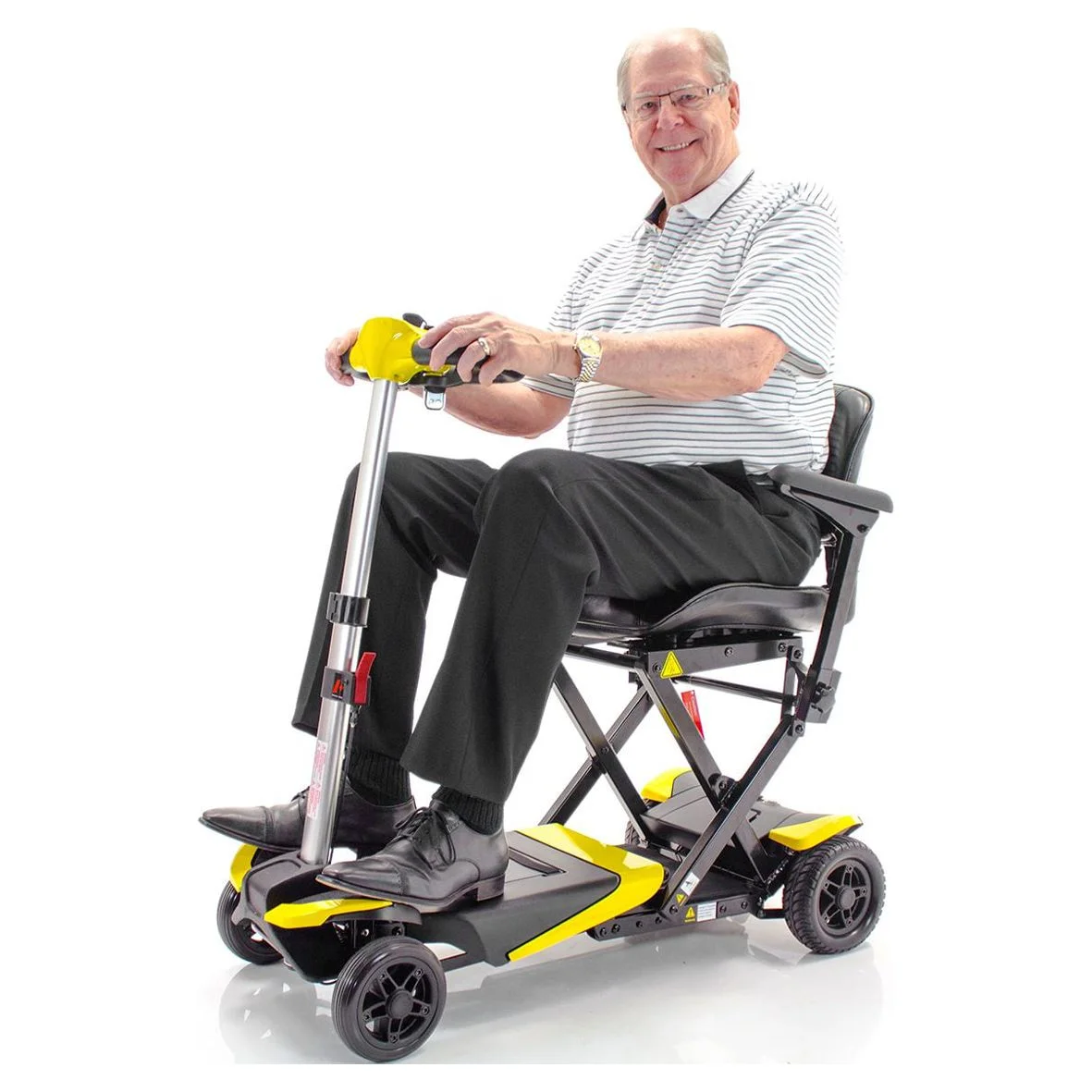 Enhance Mobility - The Transformer Electric Auto Folding Mobility Scooter 4-Wheel - Red - Womvr