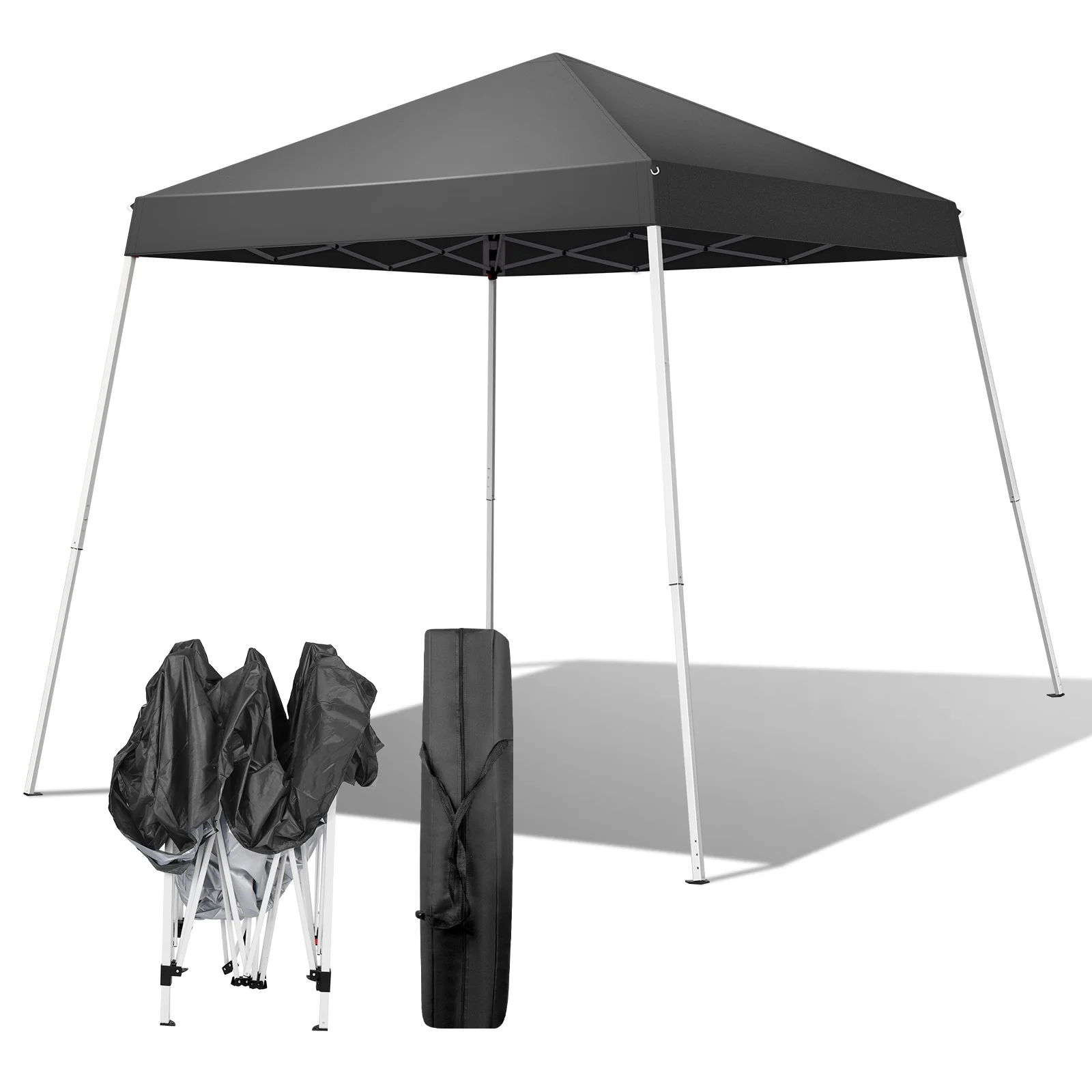 Zimtown 10ft x 10ft Base/8ft x 8ft Top Pop up Canopy Tent Instant Practical Waterproof Folding Tent with Carry Bag - Womvr