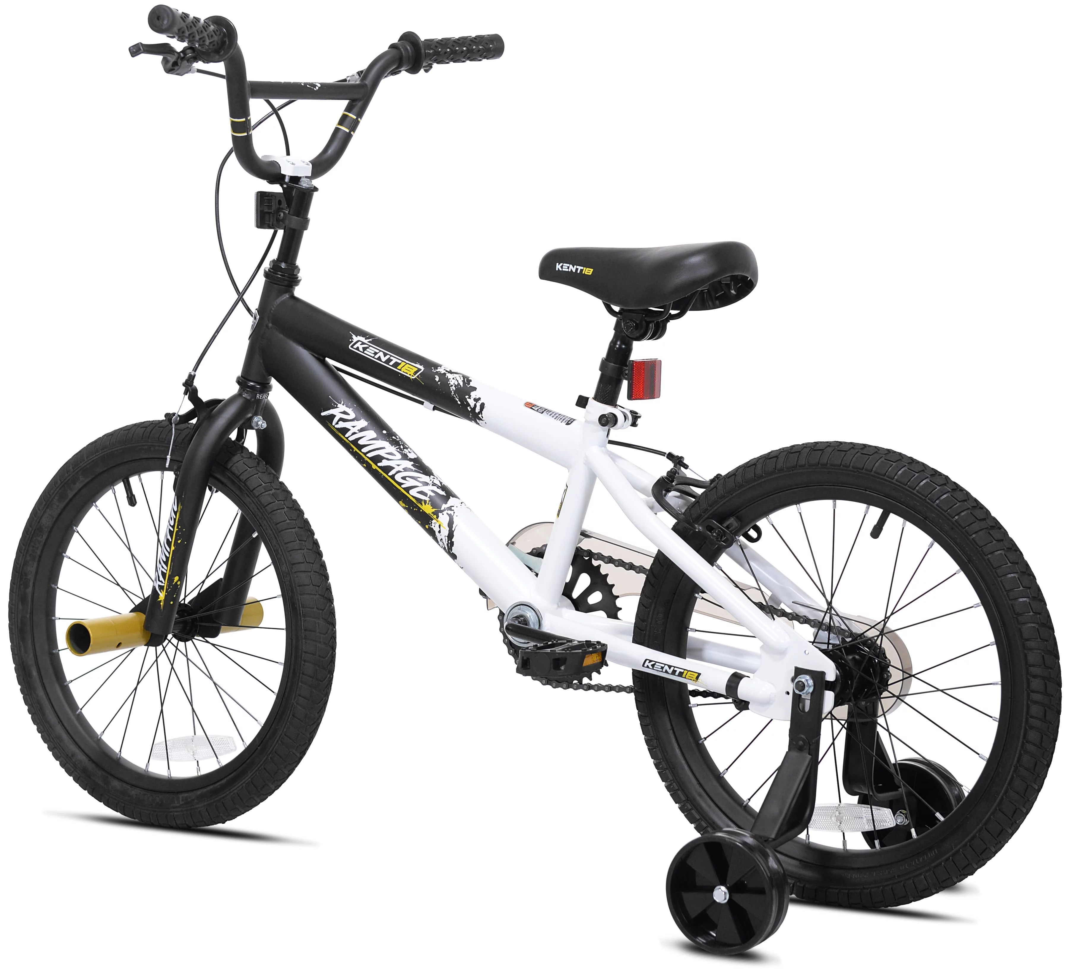 Kent Bicycle 18 in. Rampage Boy's BMX Child Bicycle, Gold and Black - Womvr