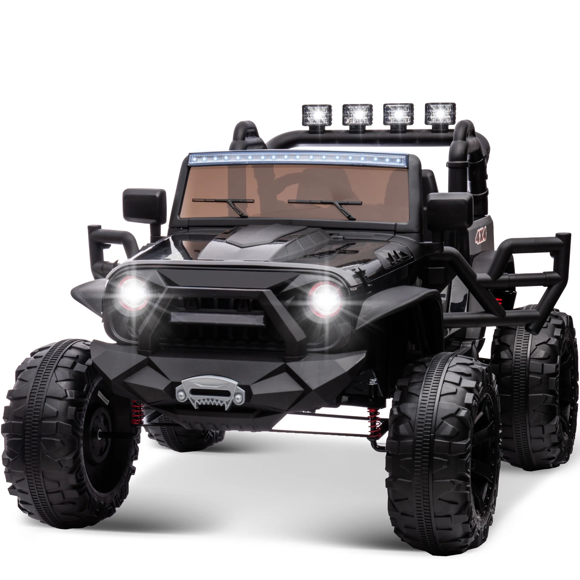 Outfunny 24V Kids Ride on Truck, 2-Seater Powered Ride on Toy Car with Remote - Womvr