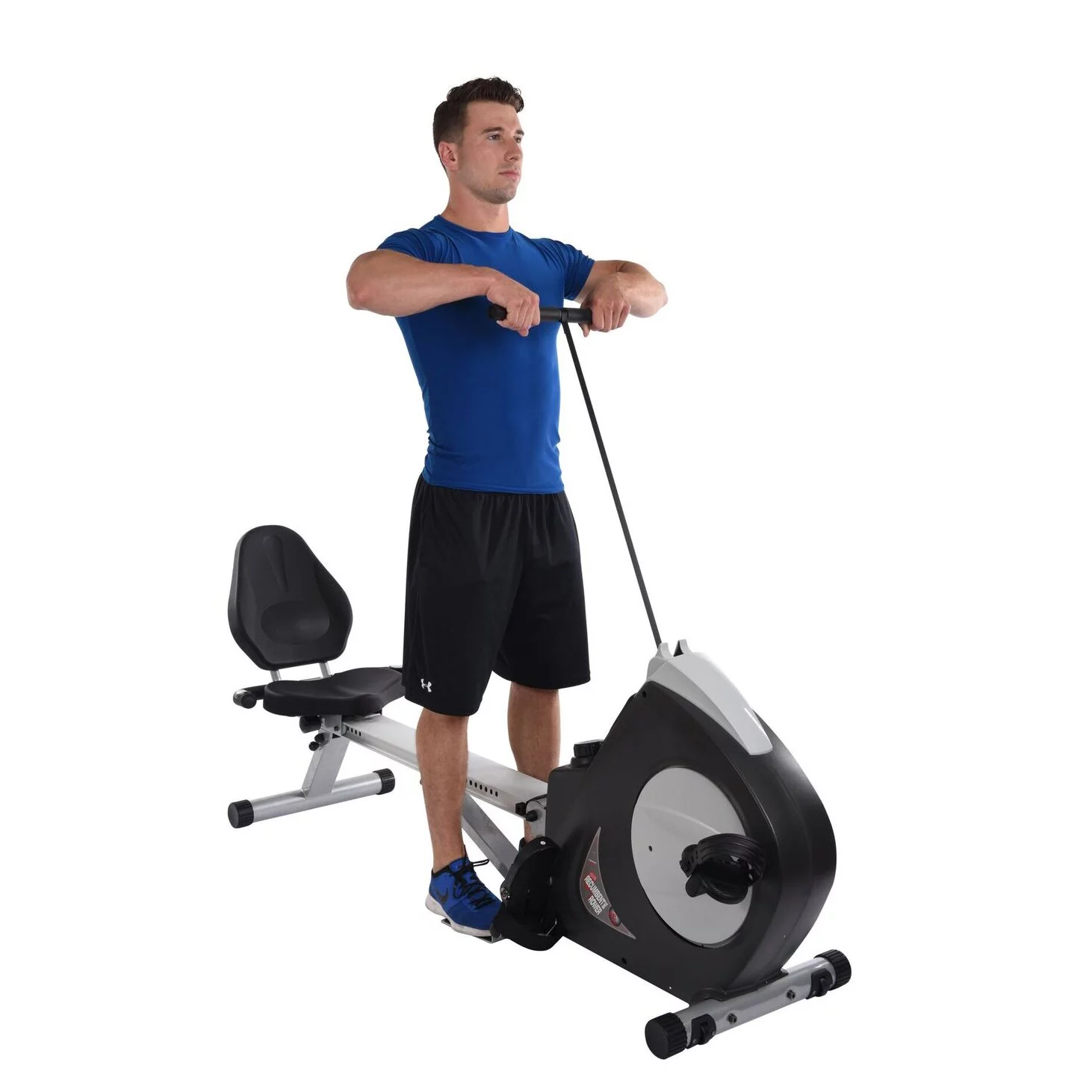 Stamina Conversion 2 in 1 Recumbent Exercise Bike and Rower Machine, Magnetic Resistance, 250 lb. Weight Limit - Womvr