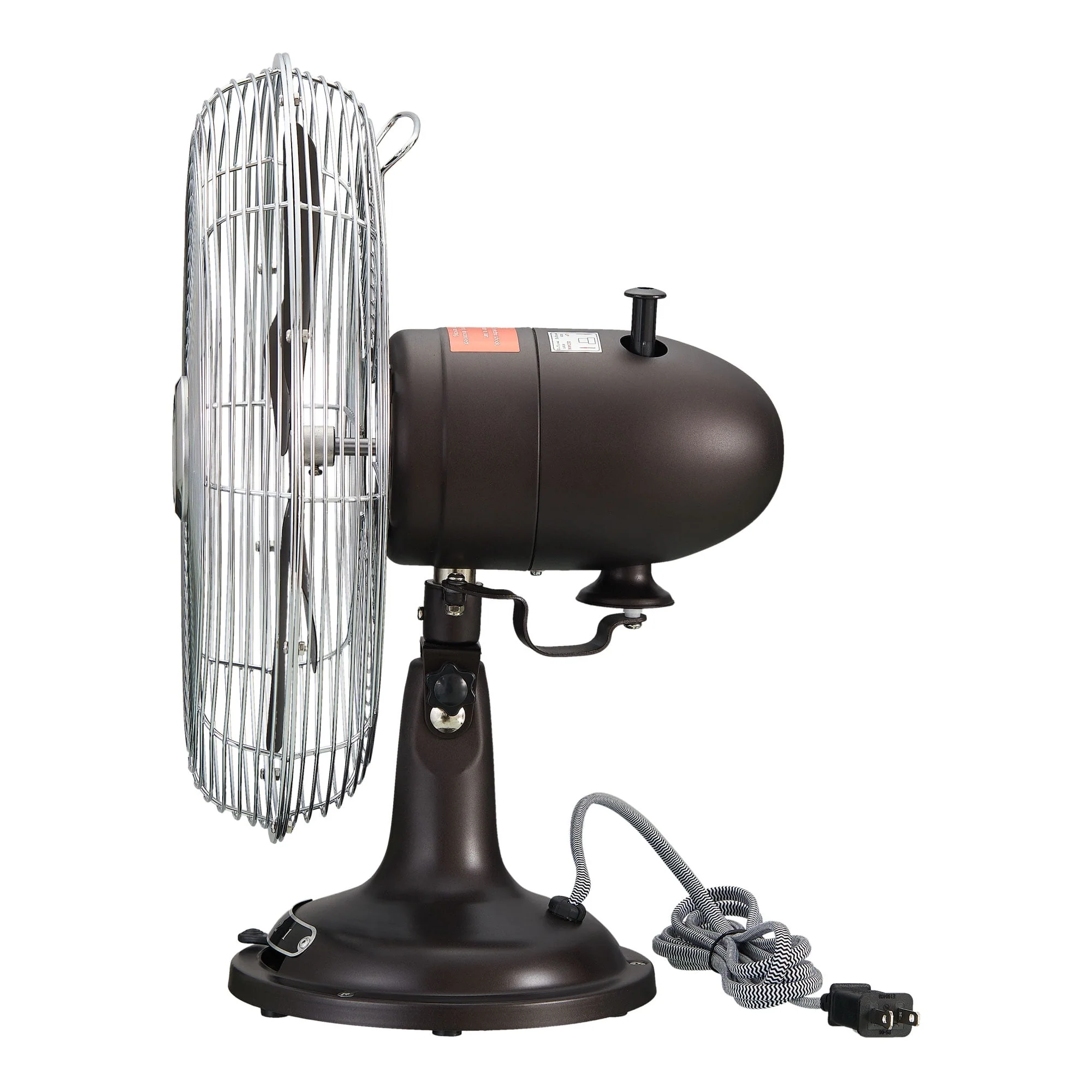 Better Homes & Gardens New 12 inch Retro 3-Speed Metal Tilted-Head Oscillation Table Fan Gold - Womvr