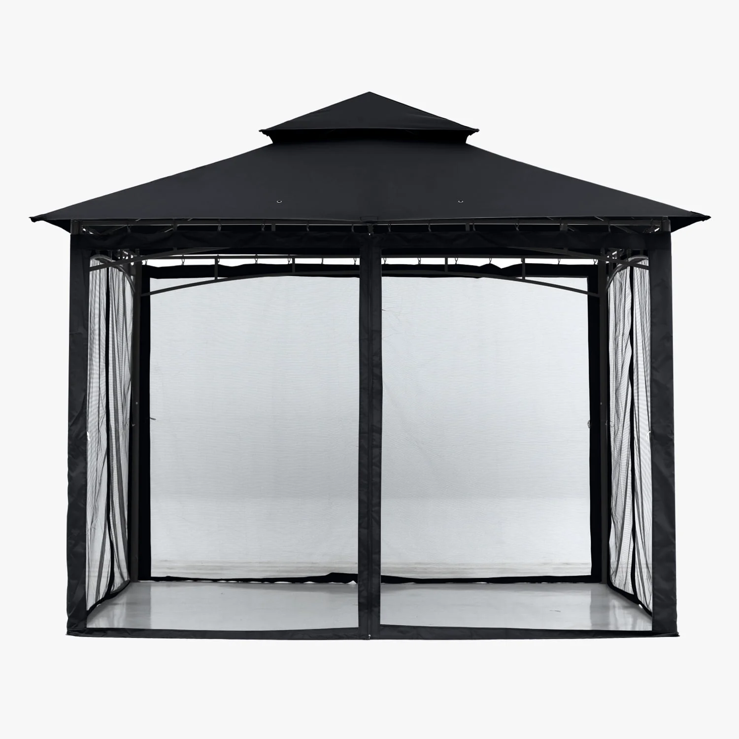 ABCCANOPY 9'x9' Patio Gazebo With Mosquito Netting and Double Soft Roof Canopies for Shade and Rain,Rust Red - Womvr