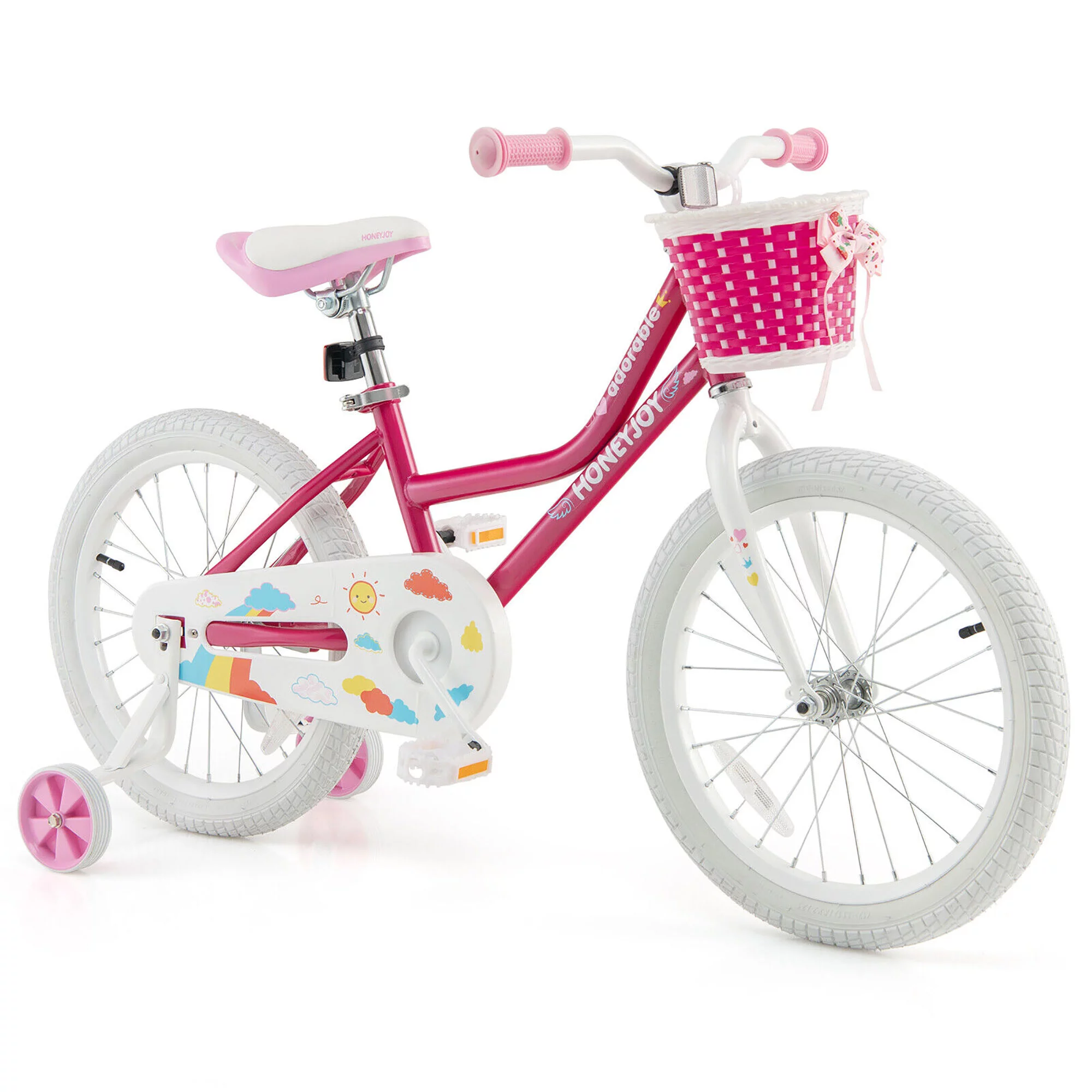 Gymax Kids Bicycle 18'' Toddler & Kids Bike w/Training Wheels for 6-8 Year Old Kids - Womvr