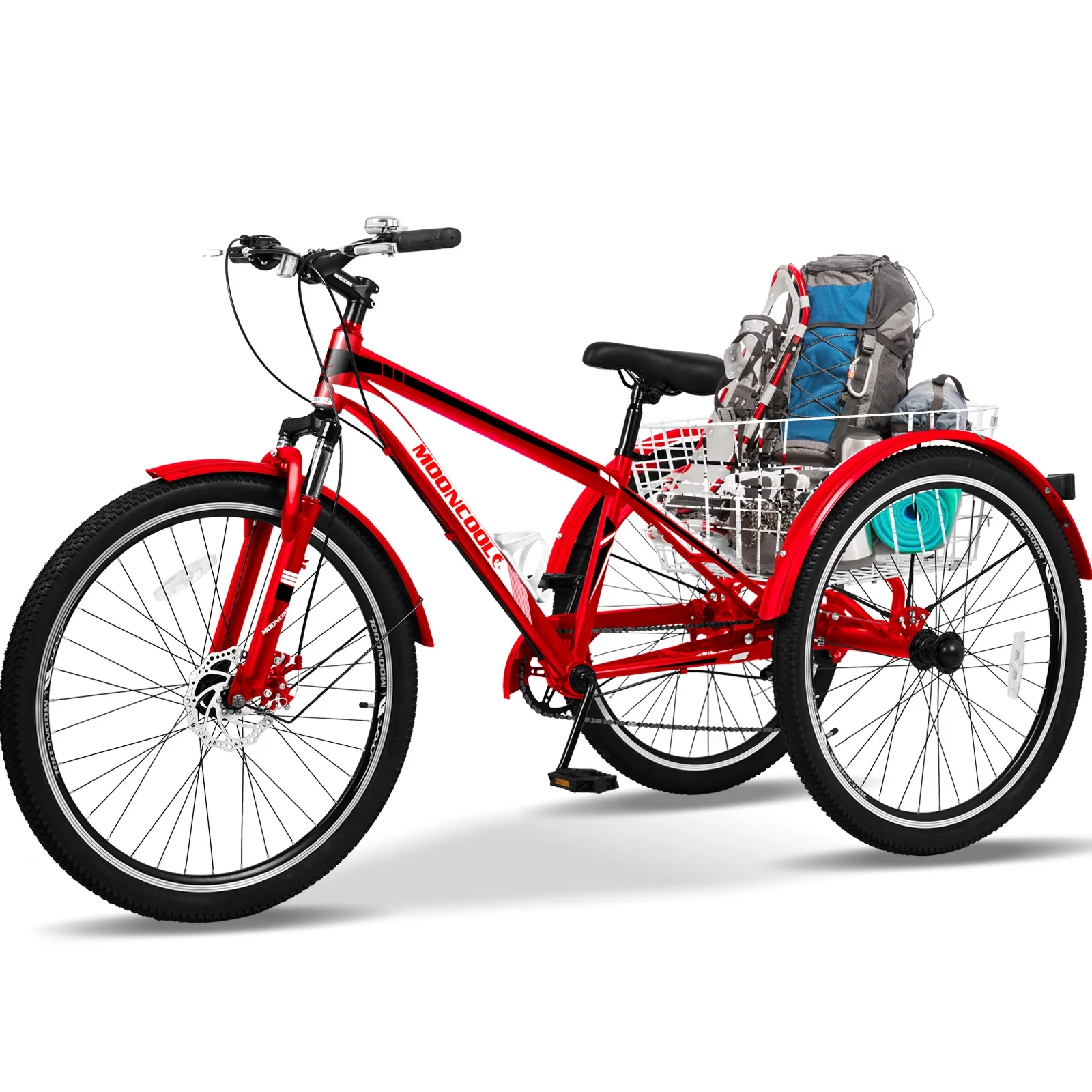 Lilypelle Adult Tricycle, 7 Speed Three Wheel Bicycles, 26