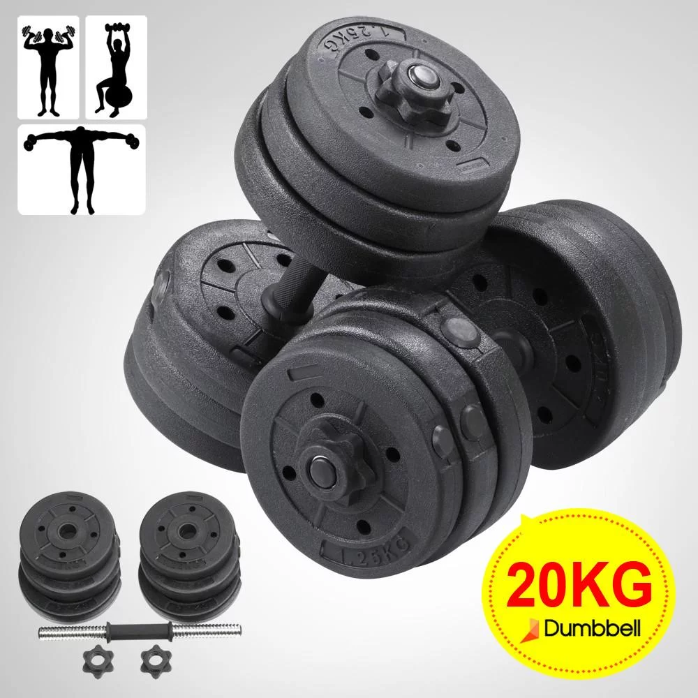 Topeakmart 66 Lb. Dumbbells Weight Set Adjustable Dumbbell Set Home Training Dumbbell Pair Black - Womvr
