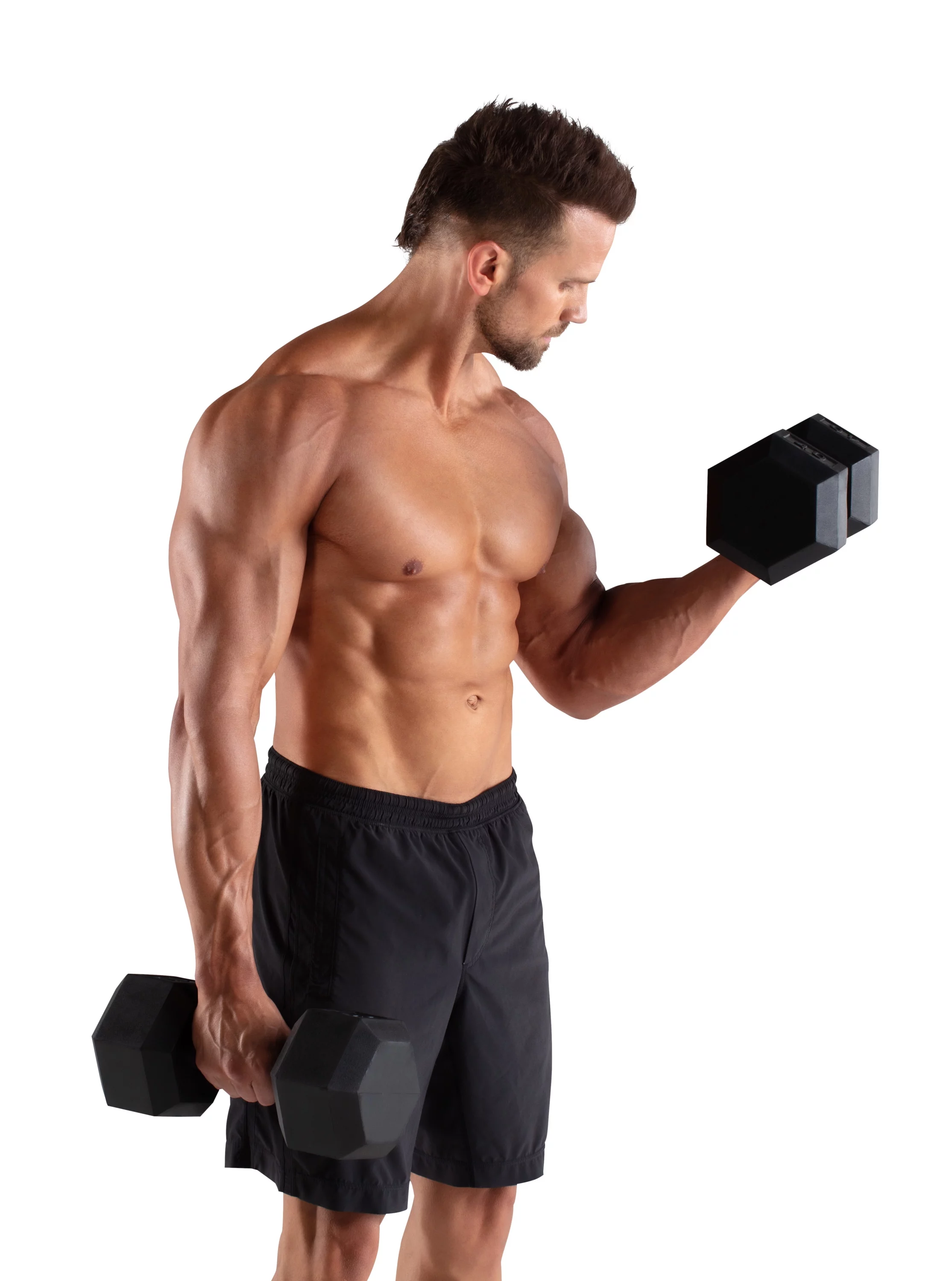 Weider Rubber Hex Dumbbell, 45 lbs - Sold Individually - Womvr