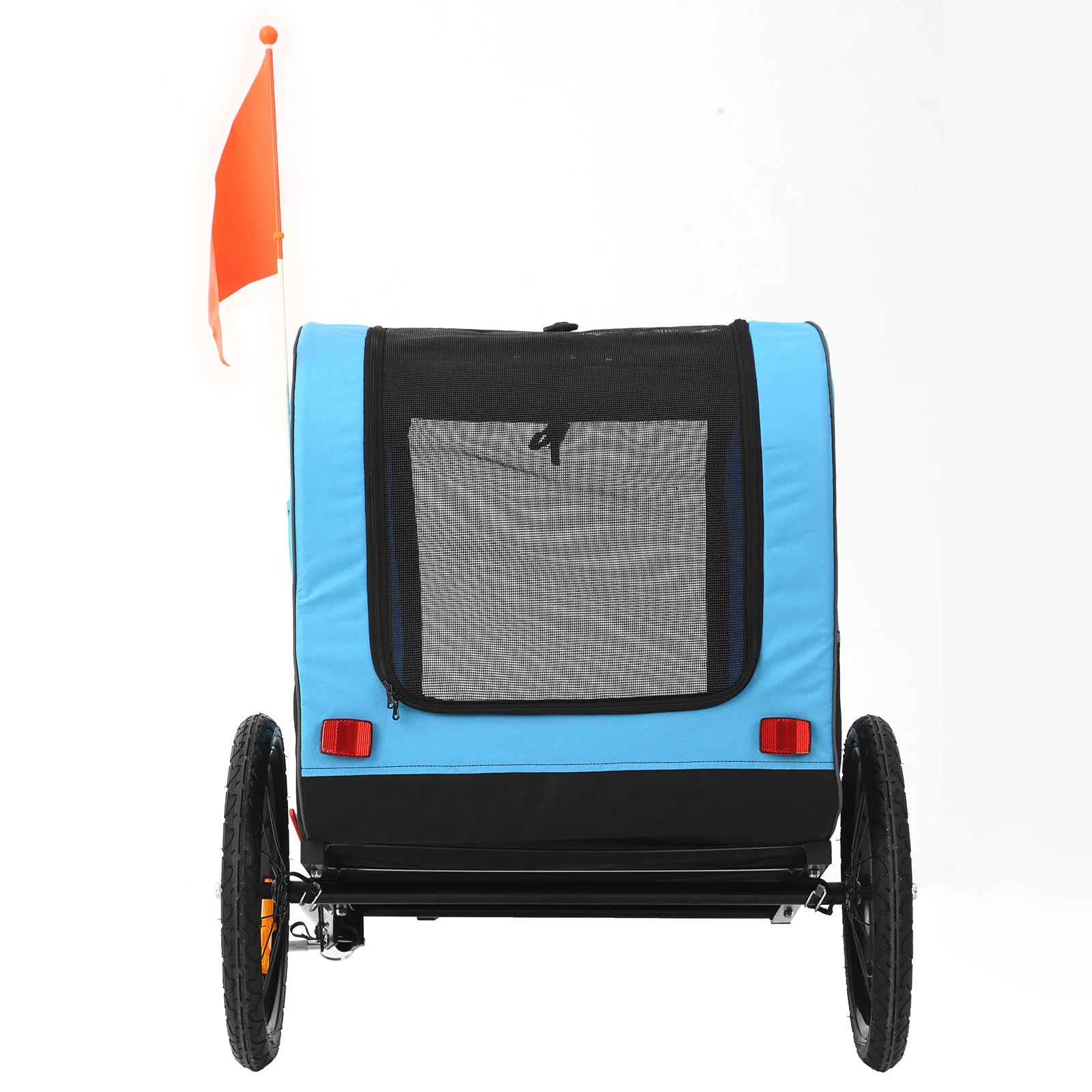 MOJAY Foldable Dog Bike Trailer with Rear Entrance for Small and Medium Pets Under 88 lbs, Outdoor Bike Trailer, Green - Womvr