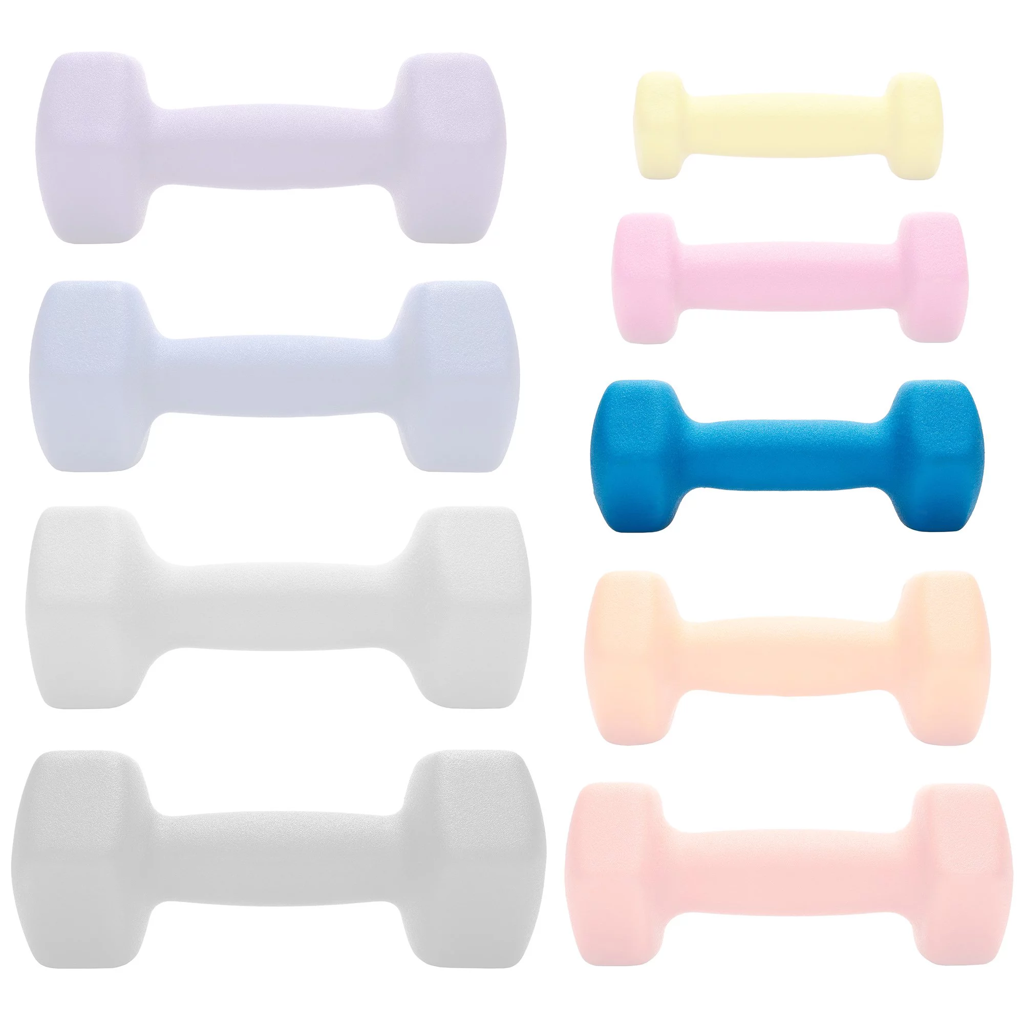 Fitness Alley Neoprene Dumbbell Pairs Set Coated for Non Slip Grip - Hex Dumbbells Weight Set - Neopren - Womvr