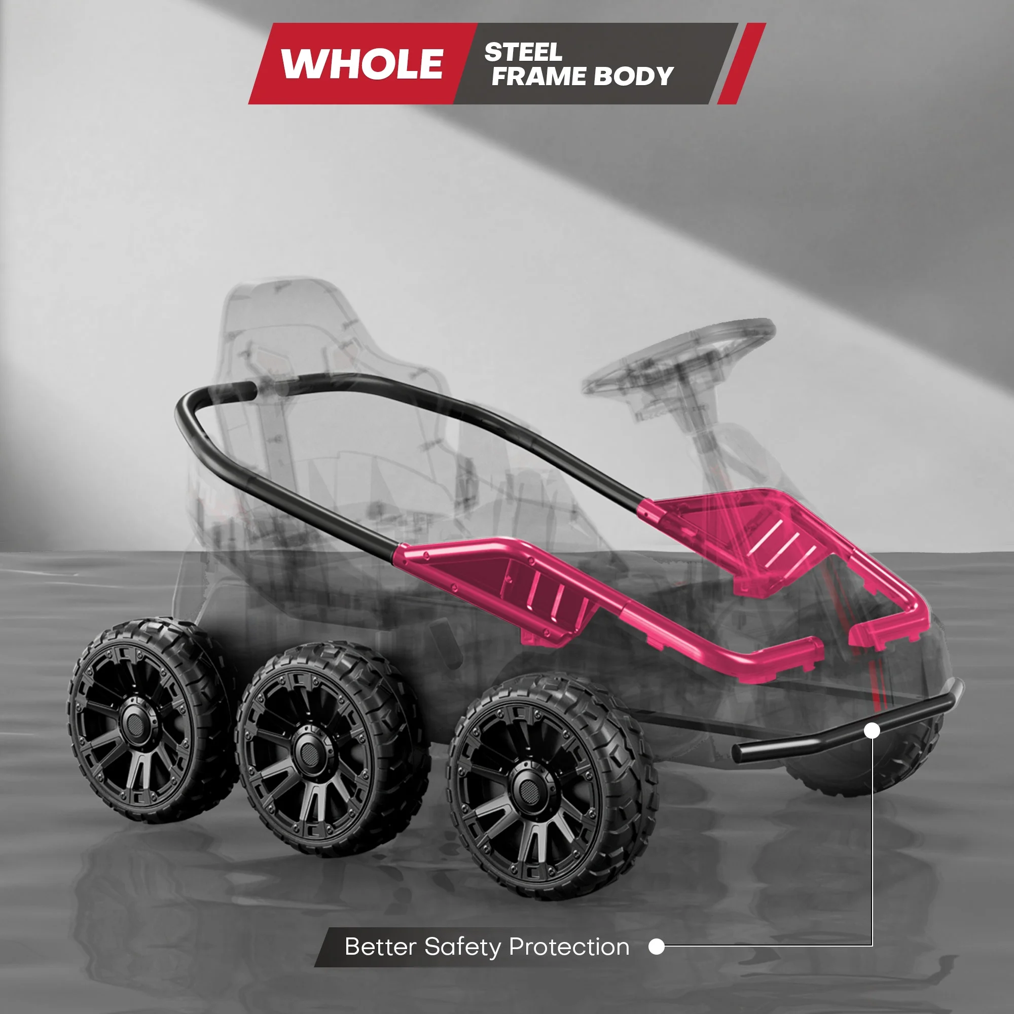 Teoayeah 24V Ride on Toys for Kids Ages 3-10, 2WD/4WD Switch, 4x75W Powerful Electric Car, 4 Shock Absorbers, Parent Remote, Music Player - Green - Womvr