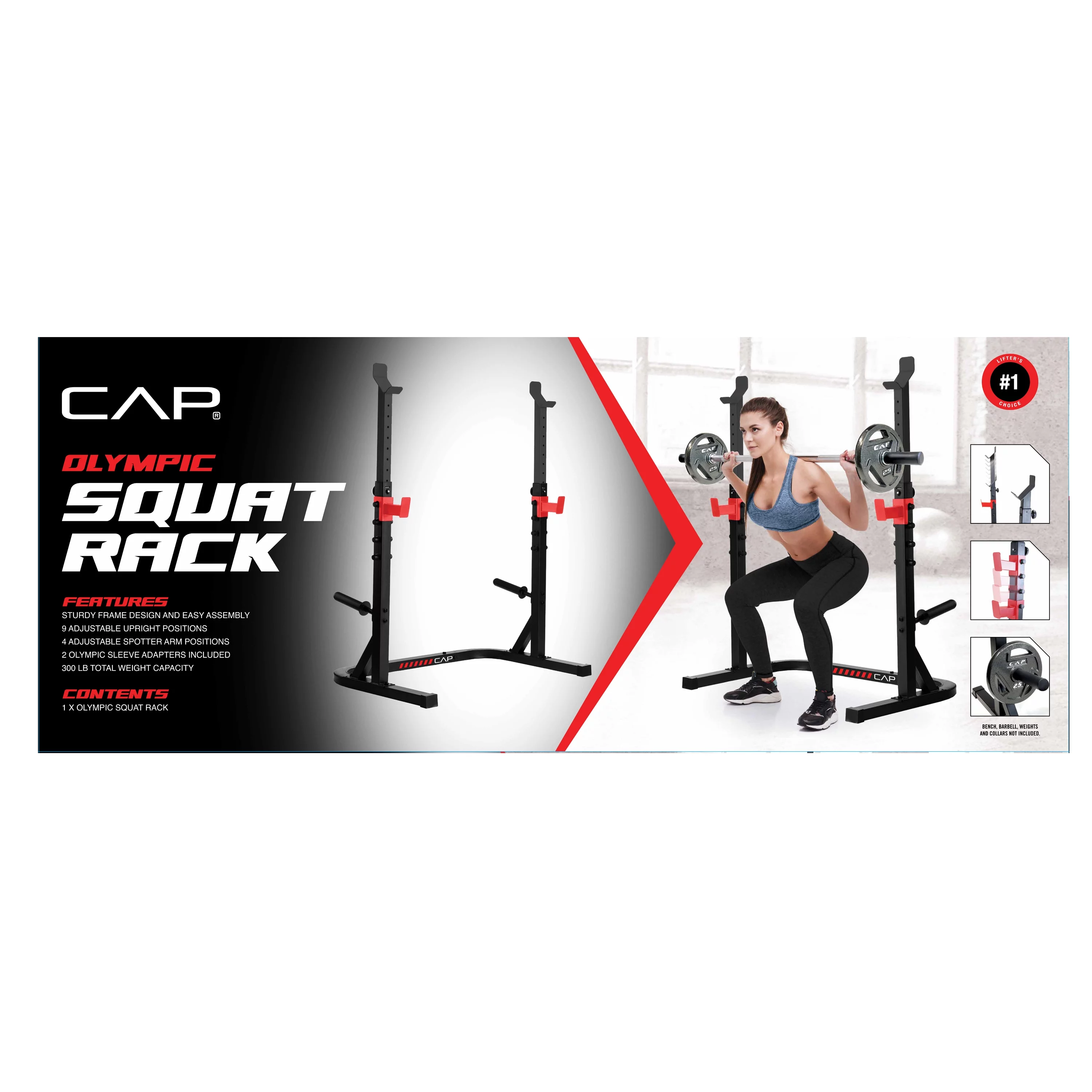 CAP Adjustable Olympic Squat Rack - Womvr