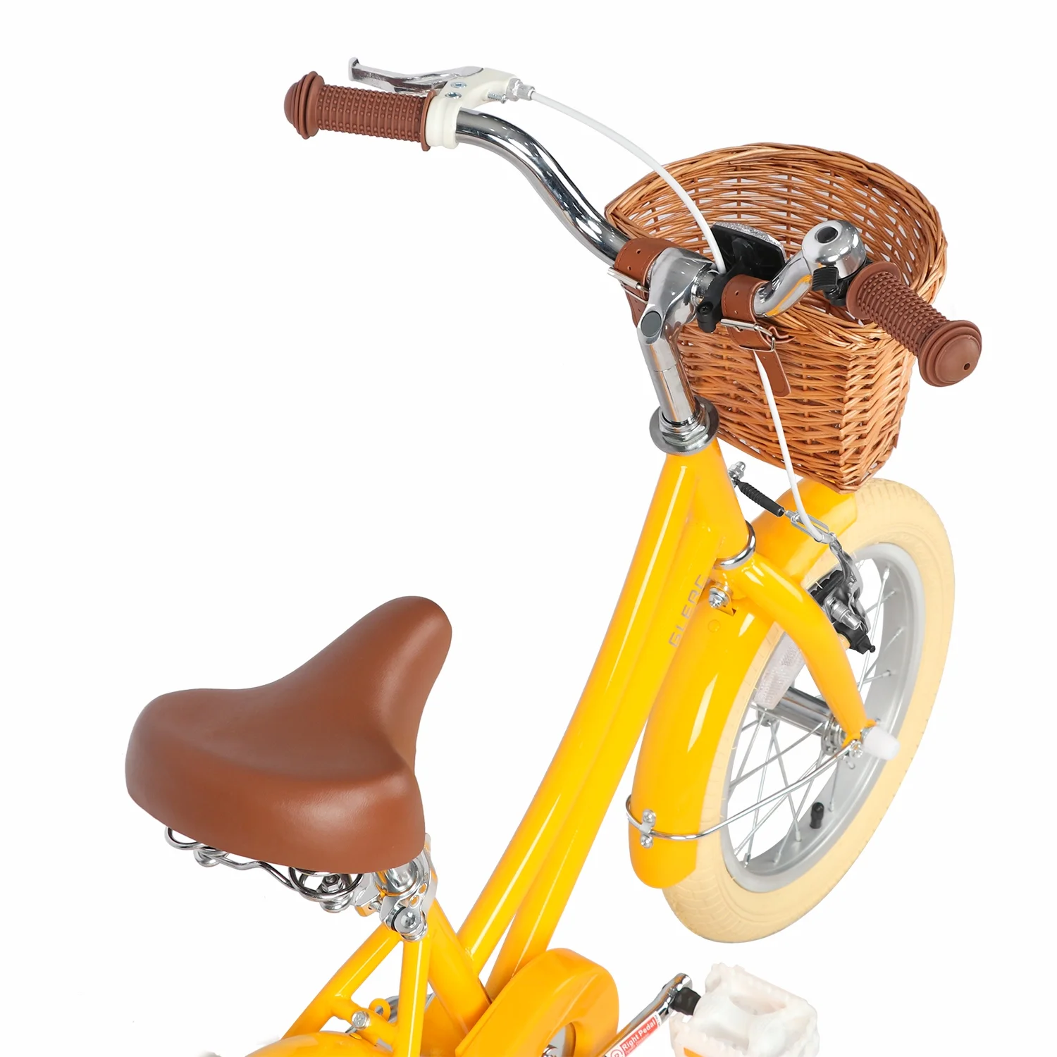 Glerc Little Molly 14 inch Kids Girls Bike for 3-5 Years Old Little Child,Yellow - Womvr