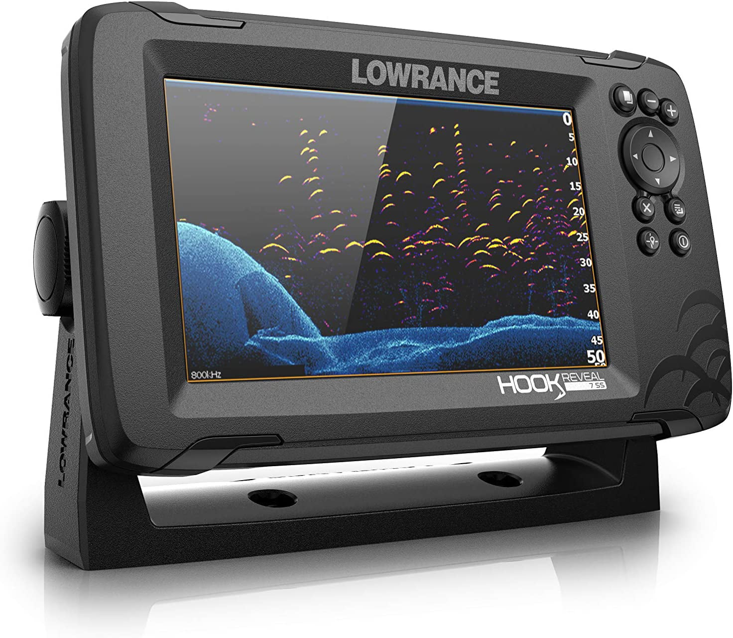 Lowrance 00015854001 Hook Reveal 5 In. Fishfinder Splits hot with Down scan Imaging, C-MAP Contour and Mapping - Womvr