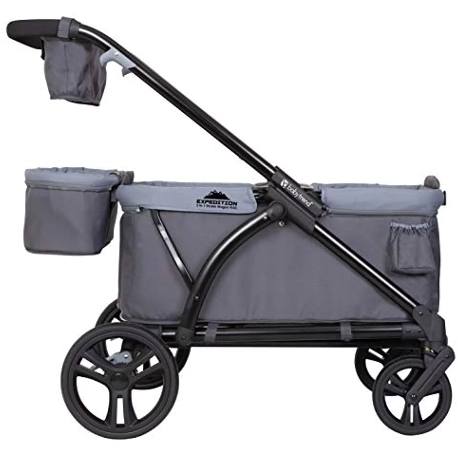 Baby Trend Expedition Plus 2-in-1 Stroller Wagon, Solid Print Black - Womvr