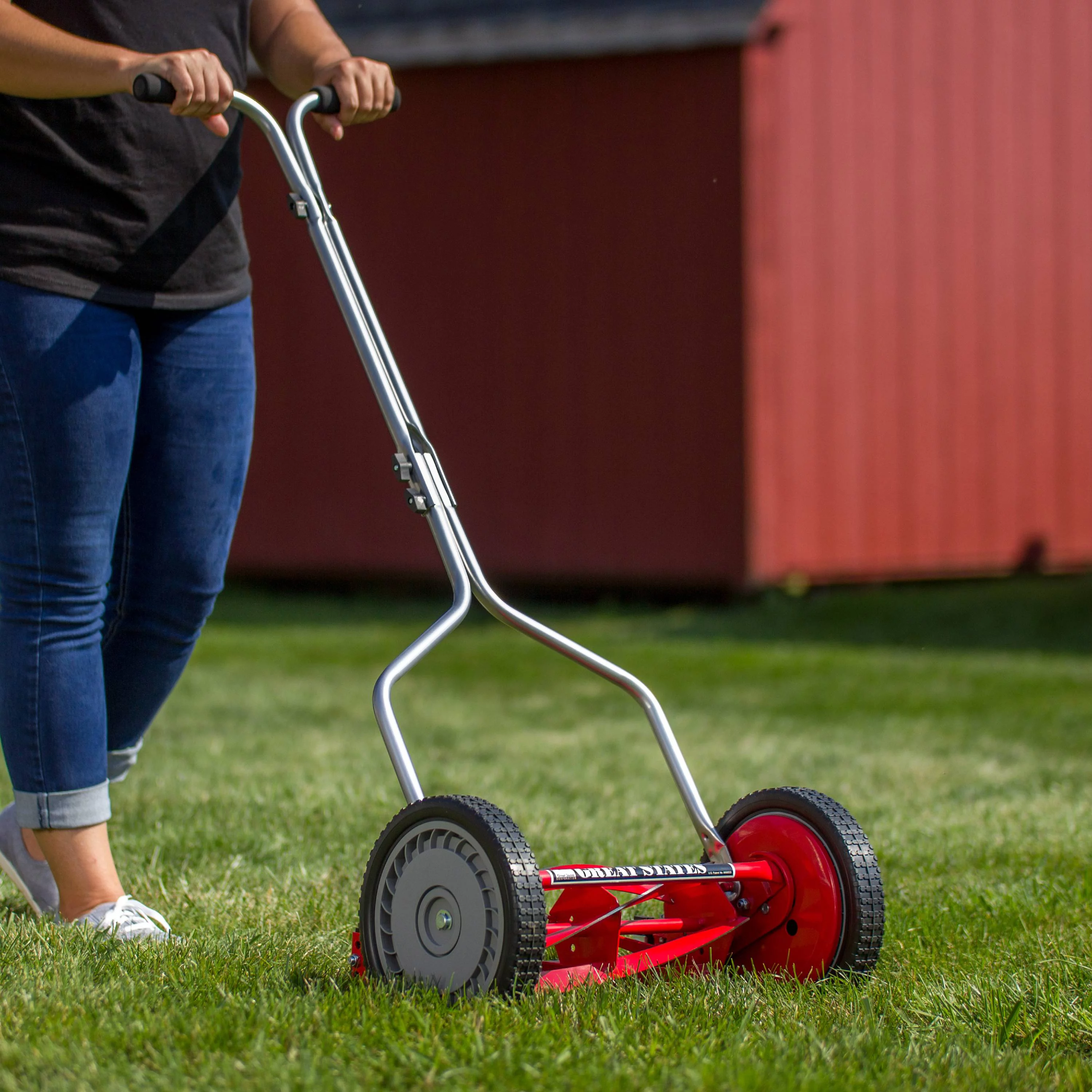 Great States 14 in. Push Reel Lawn Mower - Womvr
