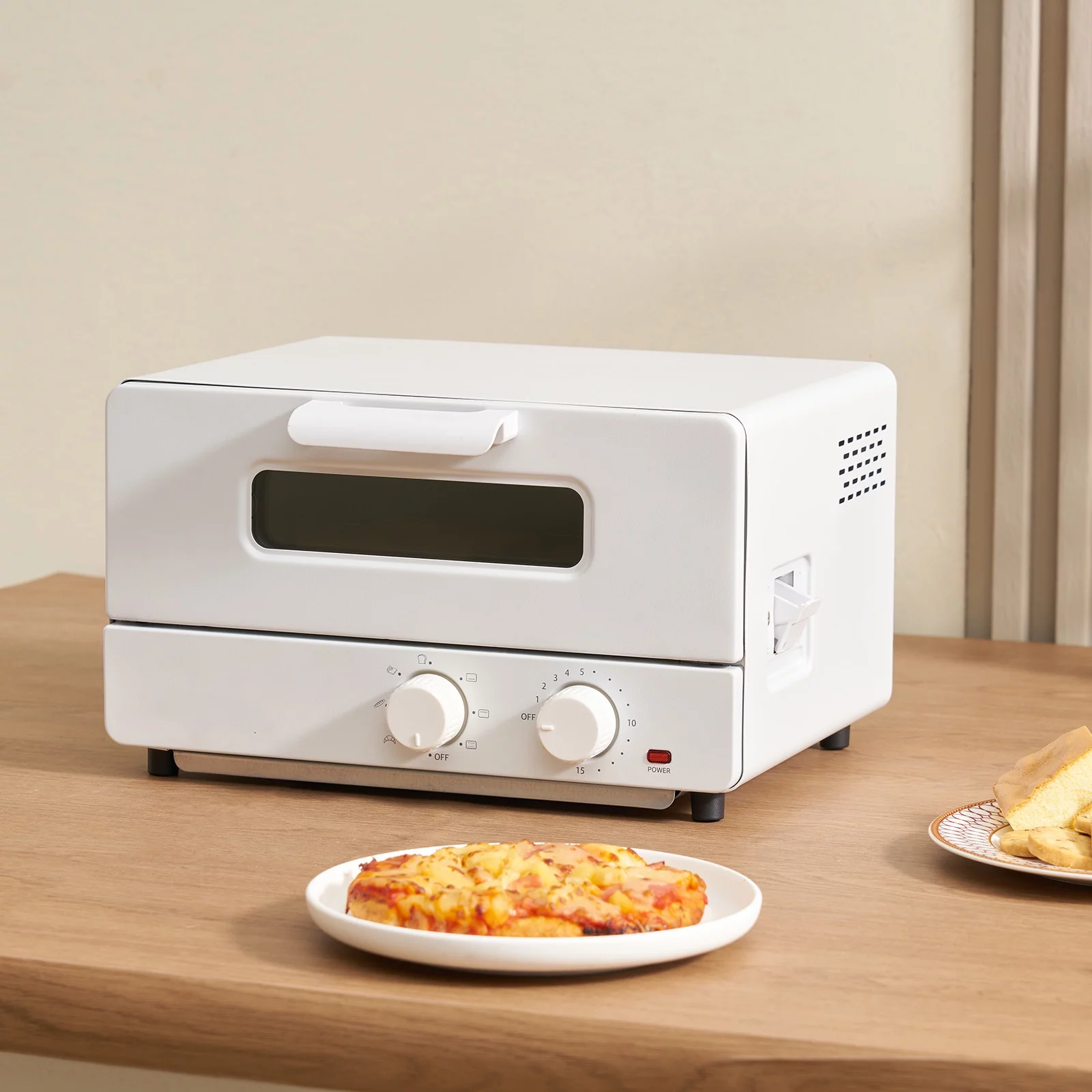 BENTISM 12L Steam Oven Toaster 1300W 12L Countertop Convection Oven 5 In 1, 7 Modes Air Fryer Convection Oven for Sandwich, Bread, Pizza - Womvr