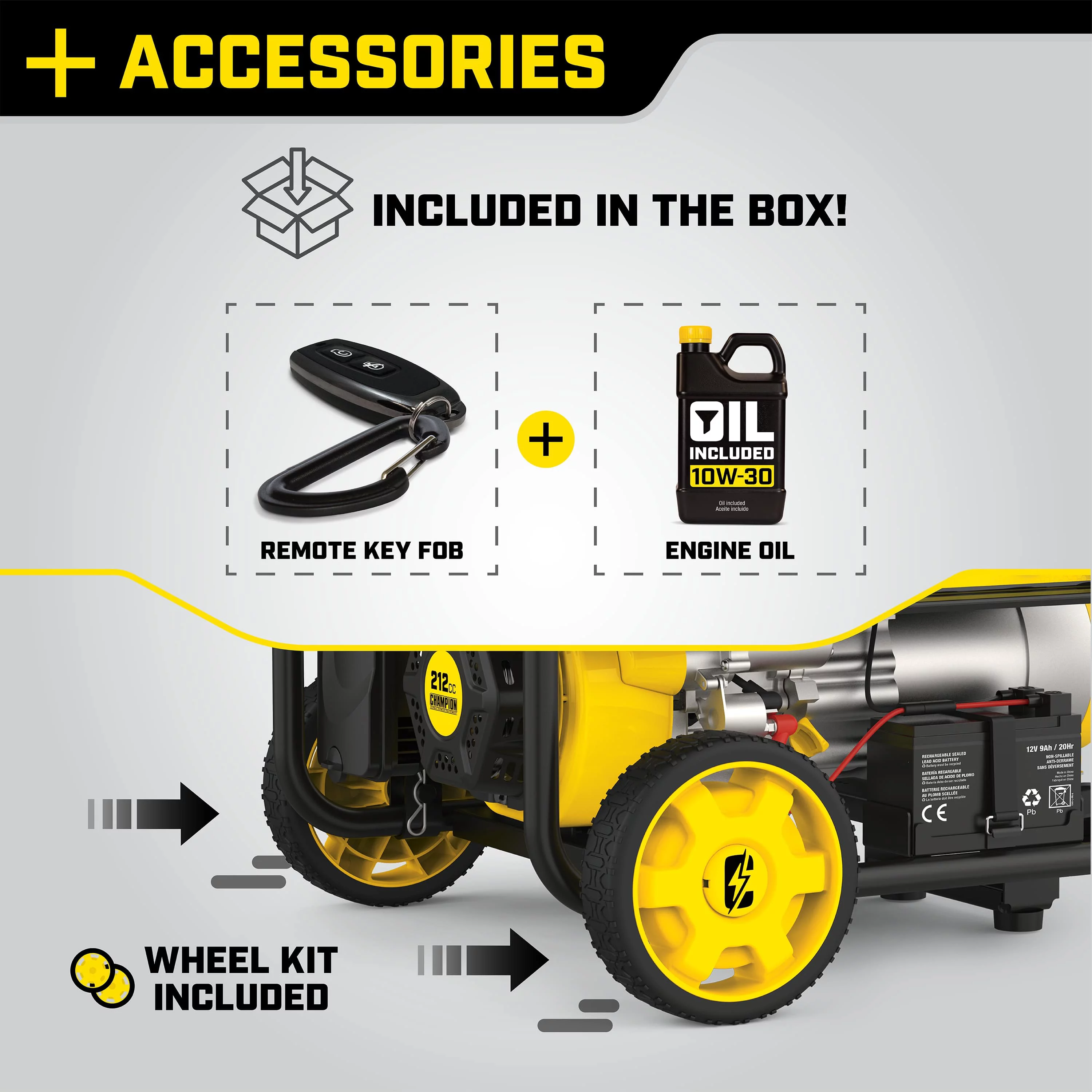 Champion Power Equipment 4375/3500 Watts RV Ready Portable Generator, Remote Start (CARB) - Womvr