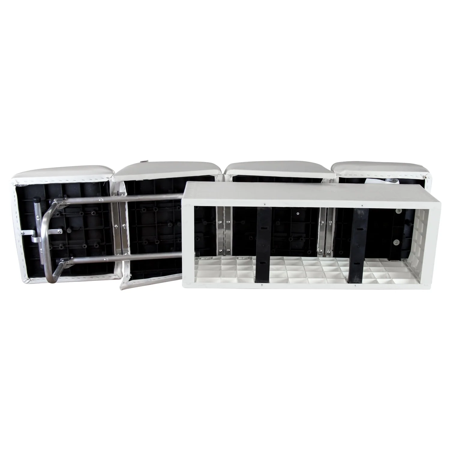 Wise 8WD505P-1-710 Bucket Style Back to Back Lounge Seat, White - Womvr