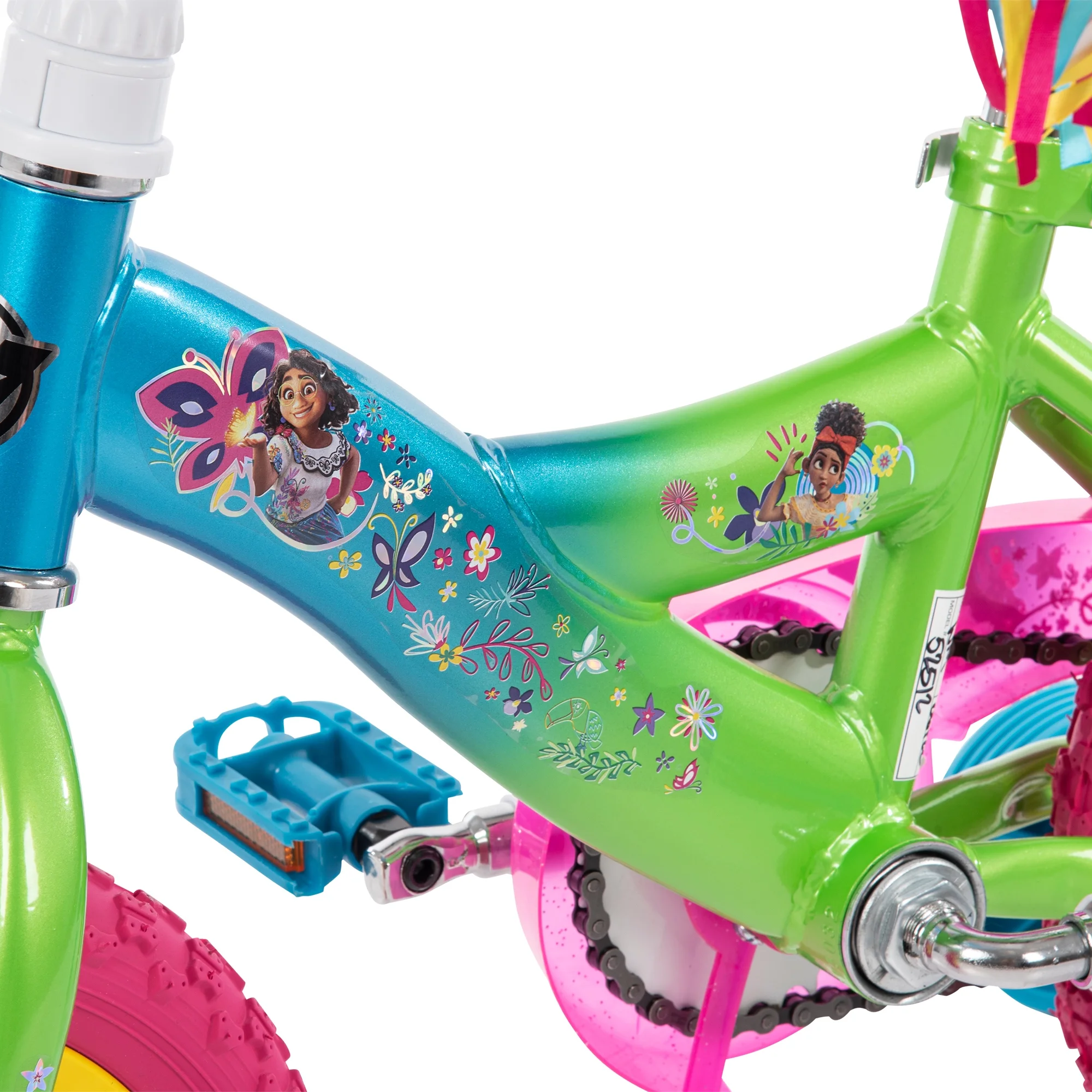 Disney Encanto 12-inch Bike for Girls, Ages 3+ Years, Pink/Green/Blue, by Huffy - Womvr