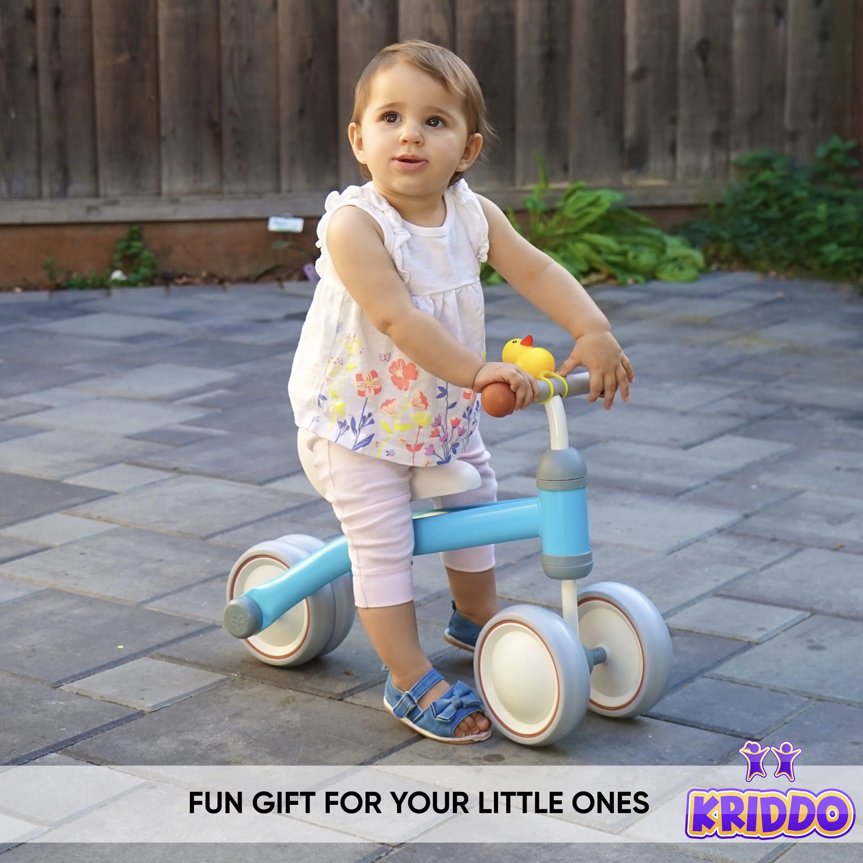 KRIDDO Baby Balance Bike for 1-2 Year Old Boy and Girl Gifts, Toddler Mini Bike for One Year Old First Birthday Gifts Baby Toys 12 Months to 2.5 Year Old, White - Womvr