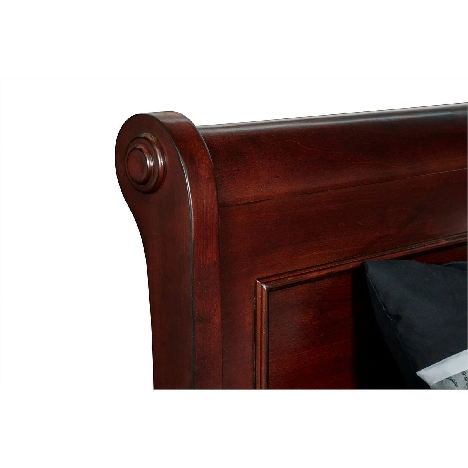 New Classic Furniture Versailles Contemporary Solid Wood 3/3 Twin Bed in Cherry - Womvr