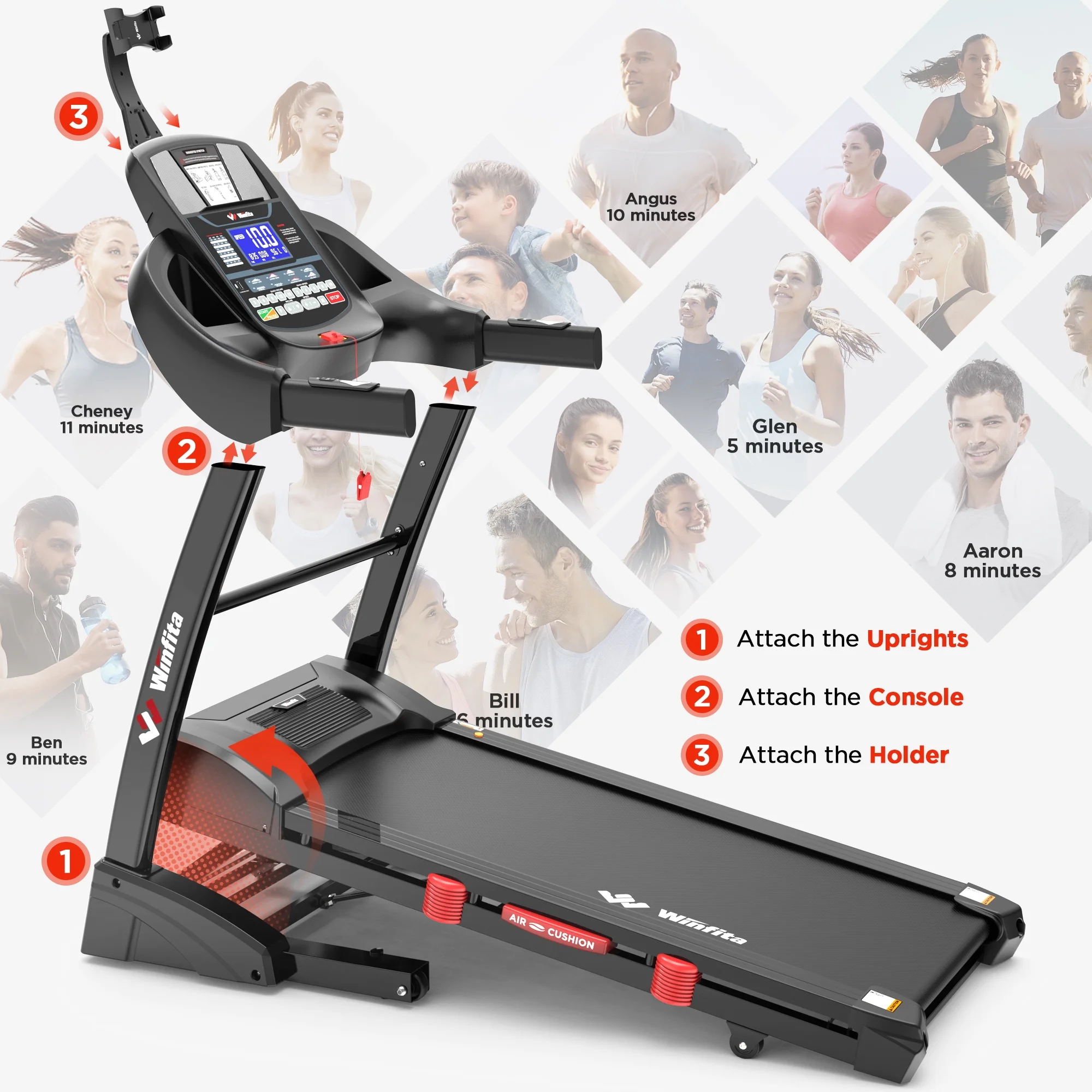 Famistar-T532 4.5 HP Folding Treadmills for Home, Running Machine Home Treadmills - Womvr