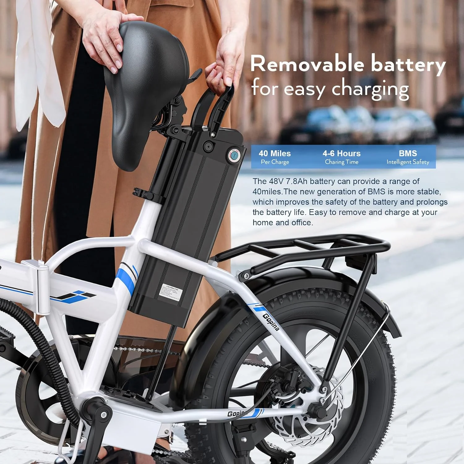 Vivi Electric Bike for Adults 350W Folding Electric Bike 16