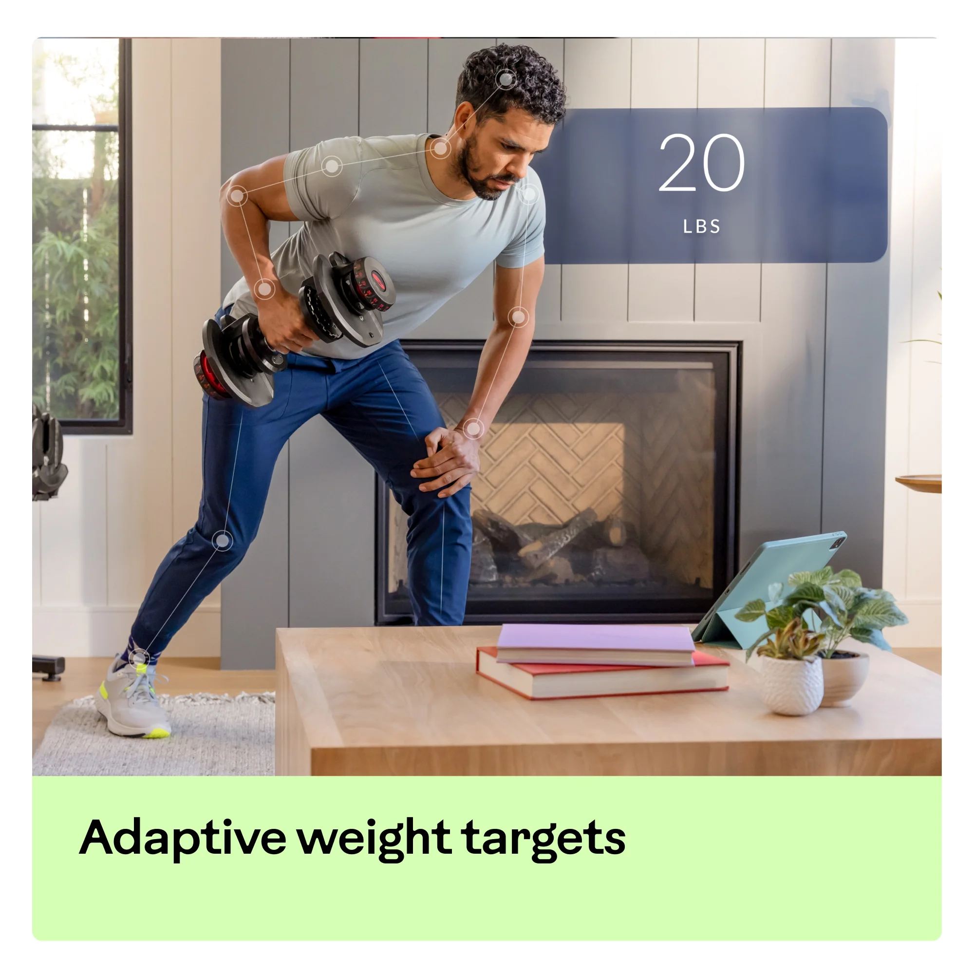 BowFlex SelectTech 1090 Adjustable Dumbbell (Single), Free 2-month JRNY Membership - Womvr