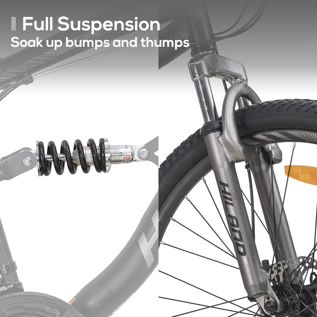 Hiland Full-Suspension Mountain Bike, Shimano 21 Speeds, 26 Inch Wheels, for Men Women MTB Bicycle Trail Bike, Green - Womvr