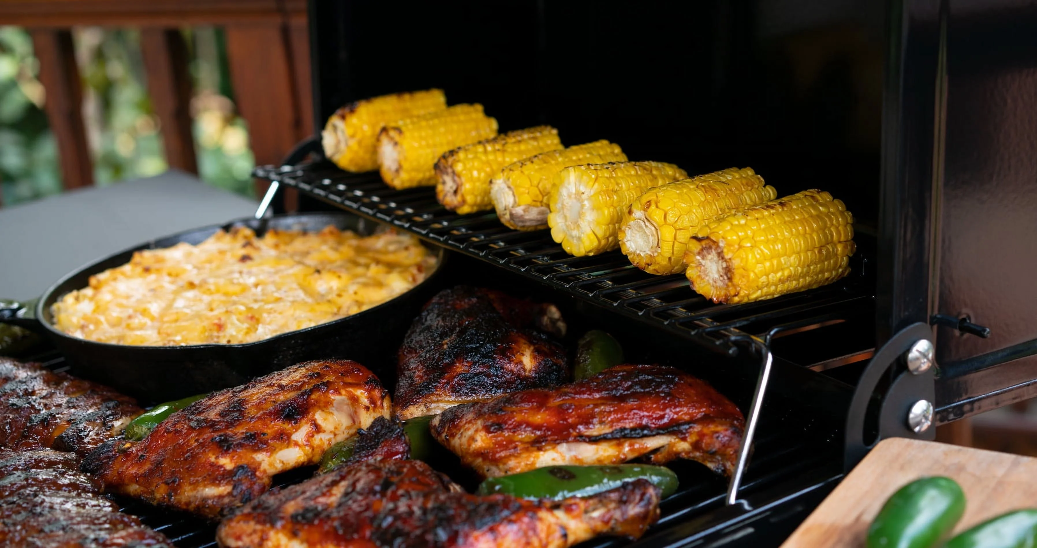 Megamaster 3-Burner Gas Grill with 2 Foldable Side Tables, 30000BTUs, Black/Silver, 720-0988EA - Womvr