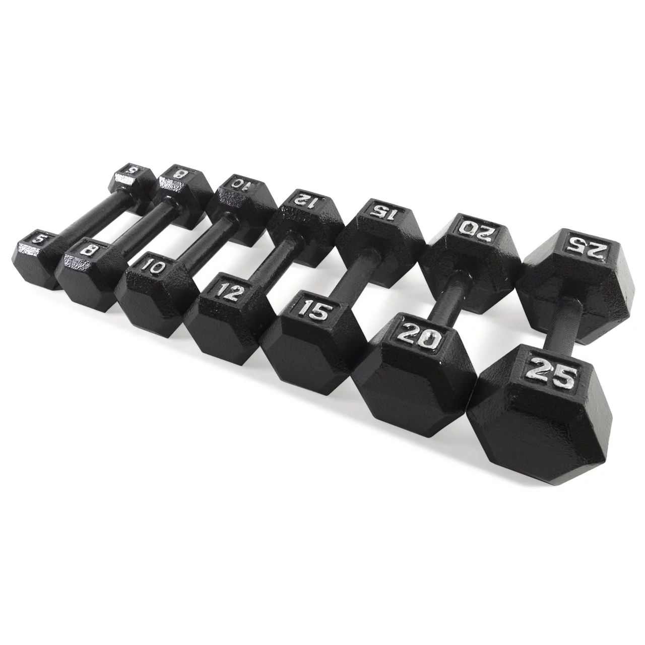 CAP CAST IRON HEX DUMBBELL, BLACK, Single - Womvr