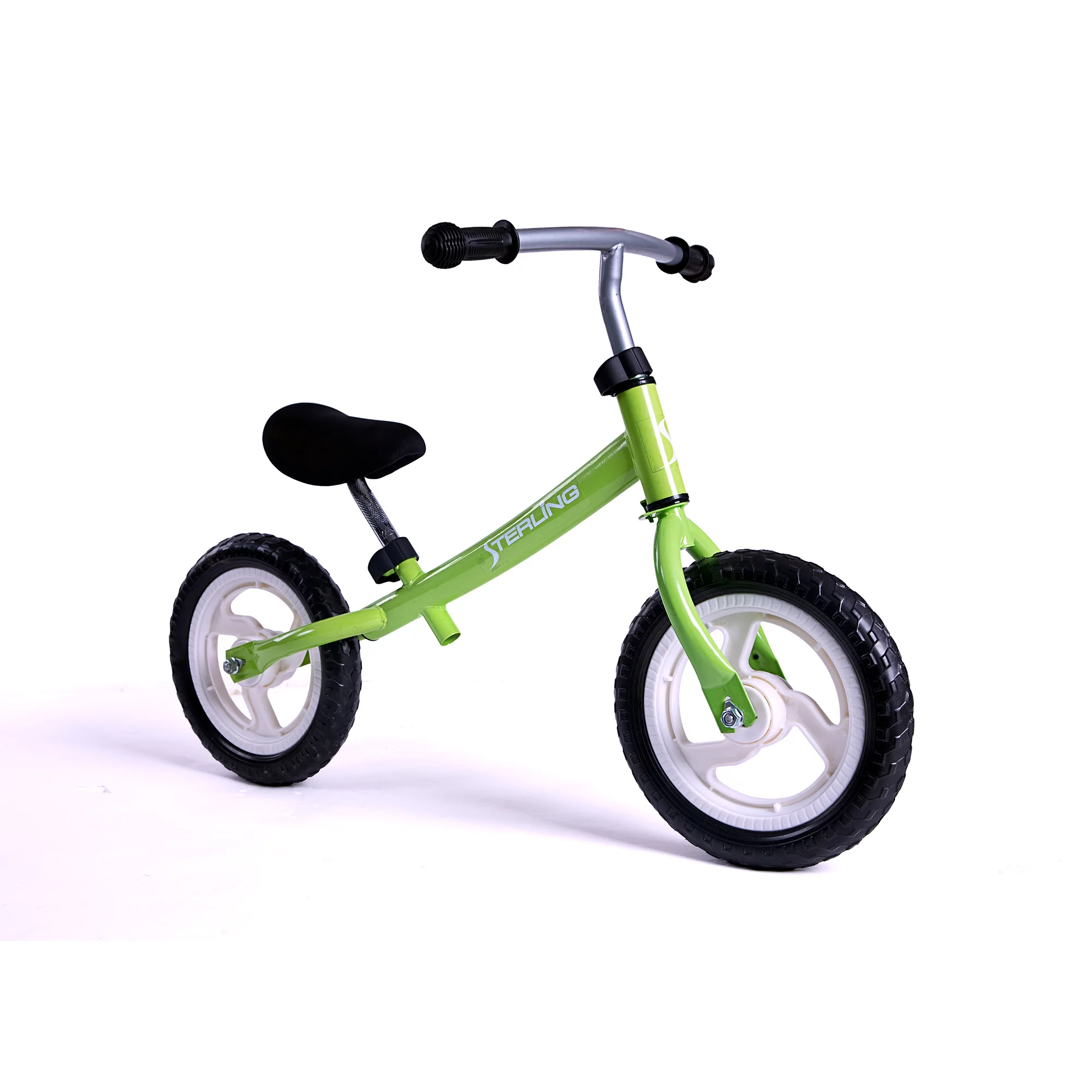 WonkaWoo Ride and Glide Mini-Cycle Balance Bike, Green, 12