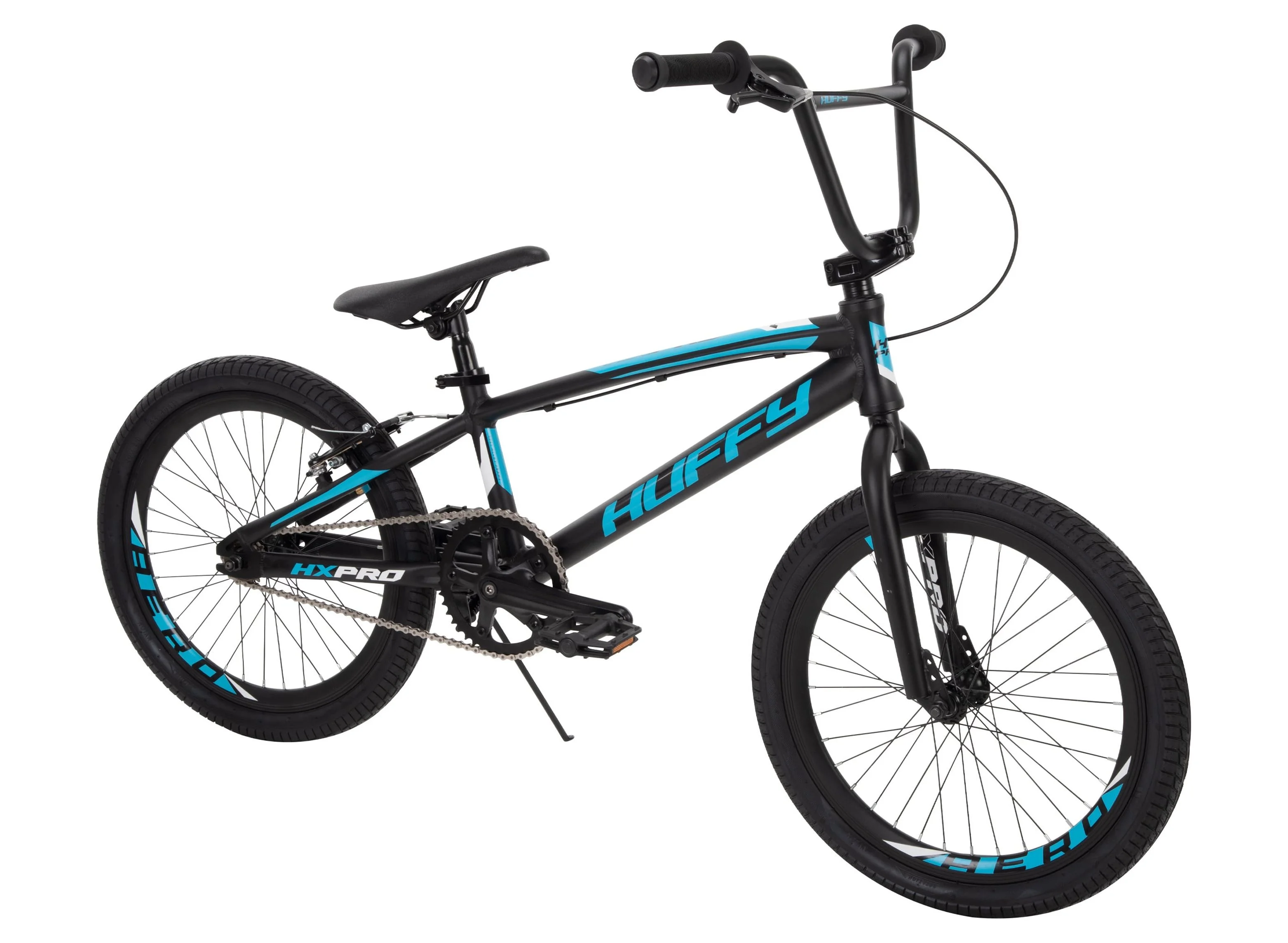 Huffy 20-inch BMX Bikes HX-Pro Bike, Black with Teal, Aluminum Frame, Ages 5+ Years - Womvr