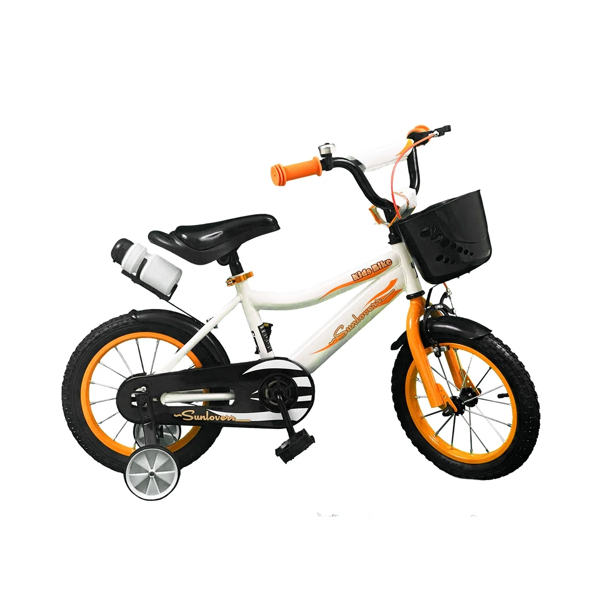 SUNLOVERR Orange Comet Boys Bike for Toddlers and Kids Ages 3-5 Years Old, 12 Inch Kids Bike with Training Wheels & Basket, Boy Bicycle with Handbrake. - Womvr